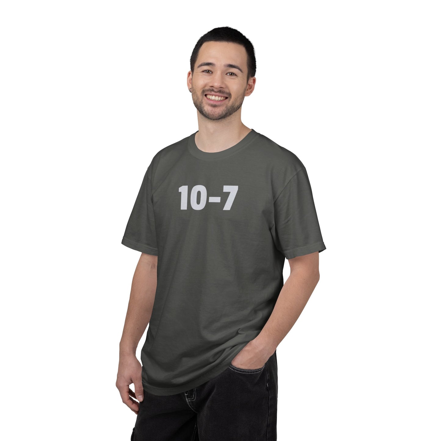 10-7 Shirt | Funny Police Code Tee | IYKYK Minimalist Shirt | Numeric Graphic Tee | Statement Shirt