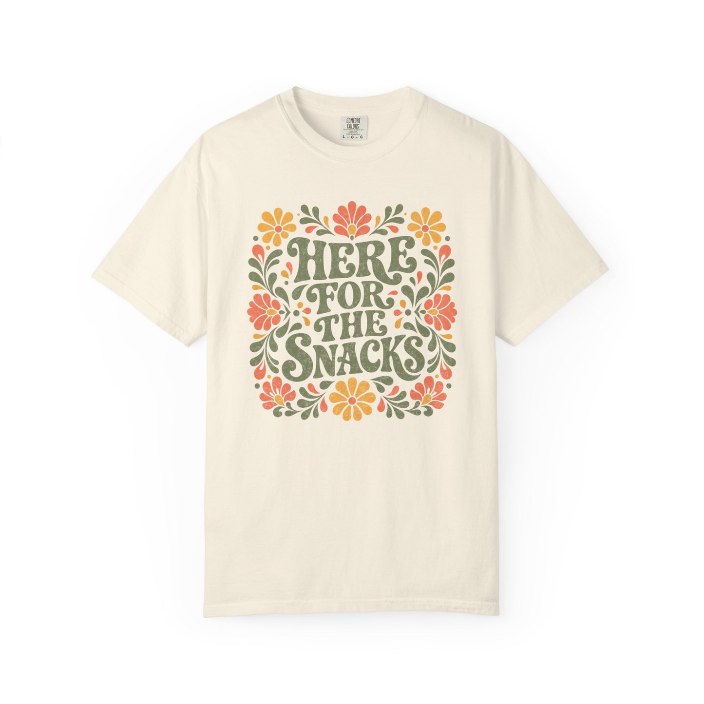 Here for the Snacks T-Shirt | Funny Food Graphic Tee