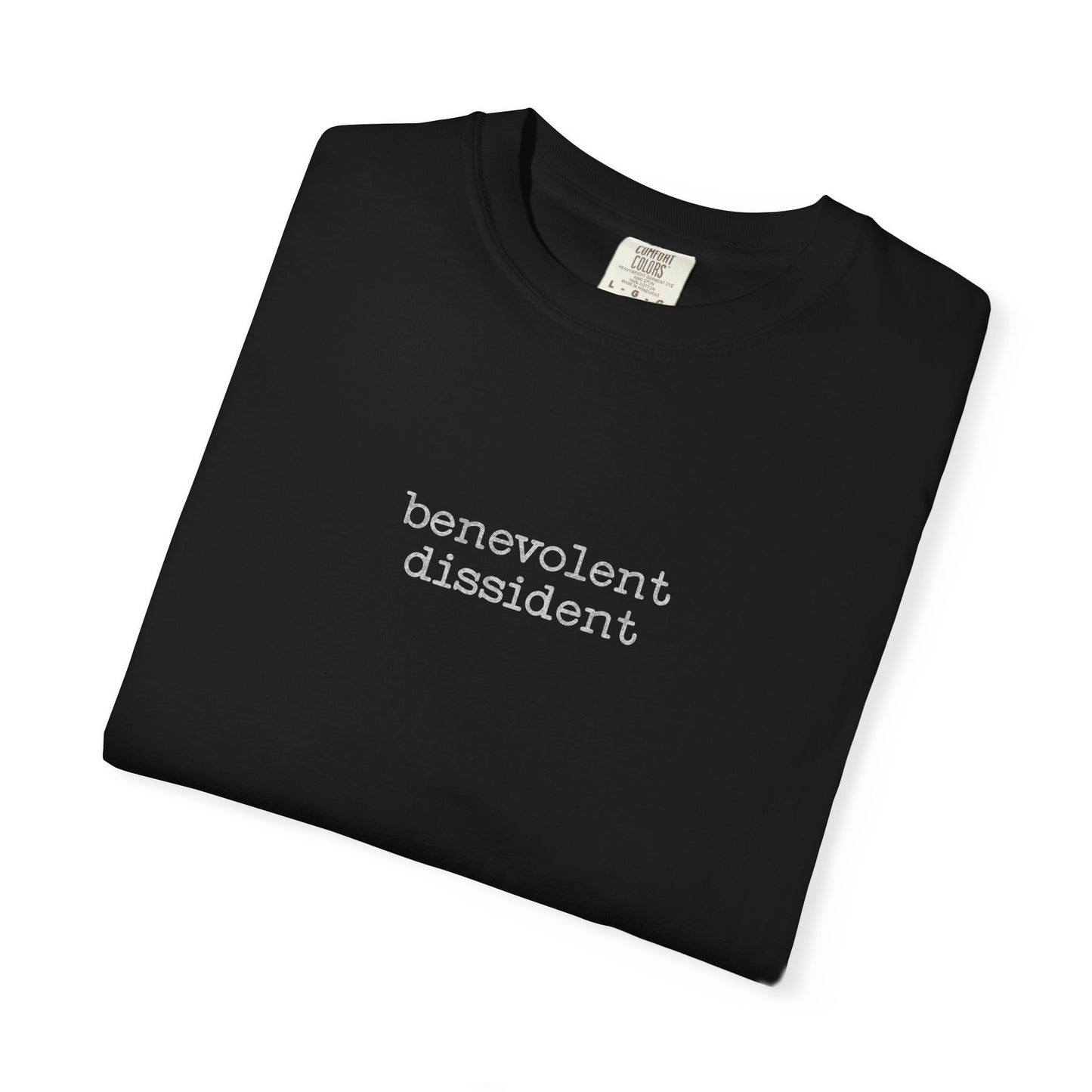 Benevolent Dissident T-Shirt — Minimalist Activism Statement Graphic Tee