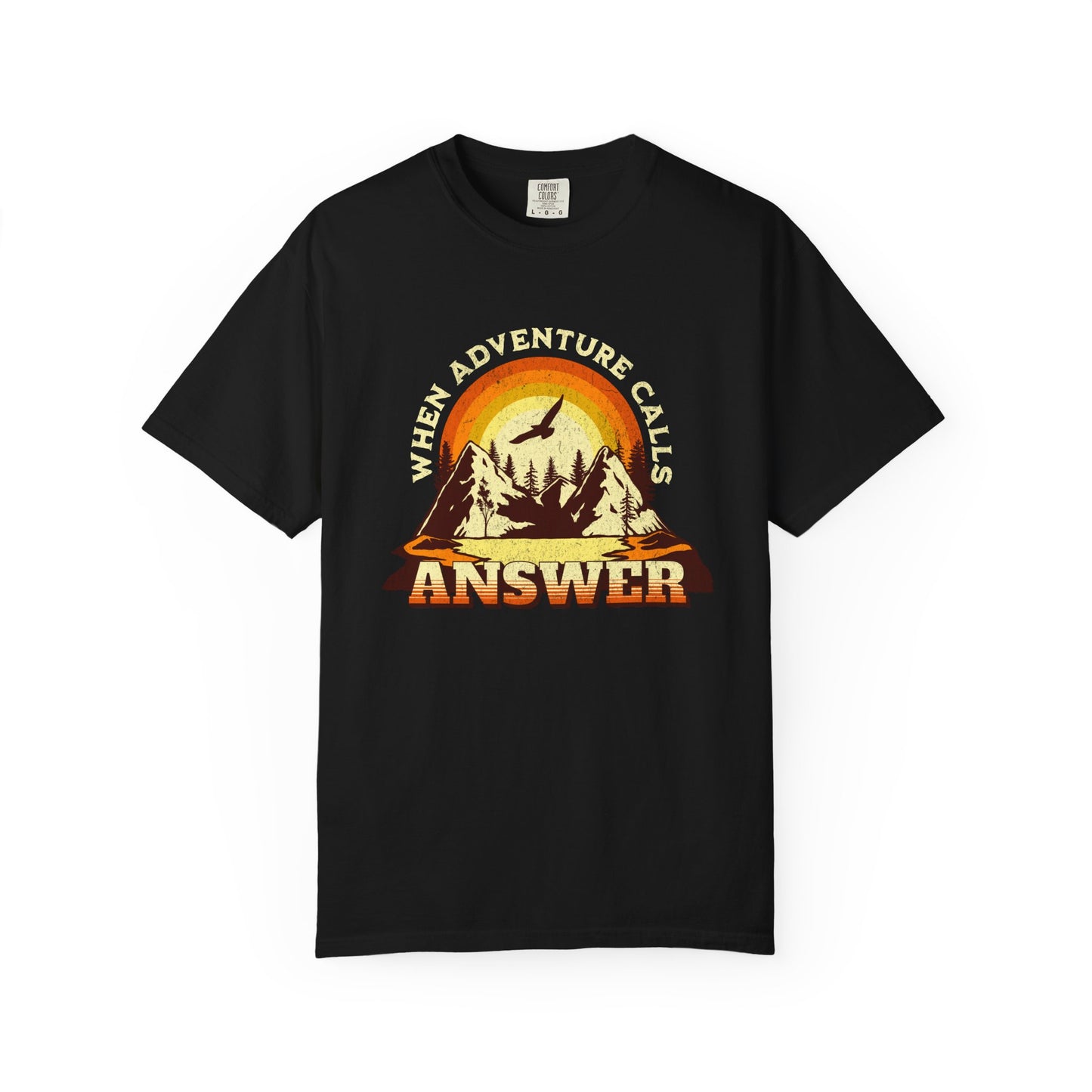 When Adventure Calls — Mountain Retro T-Shirt