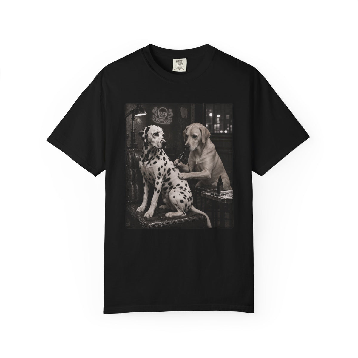 Dalmatian Tattoo Parlour Shirt – Funny Dog Tattoo Artist Graphic Tee