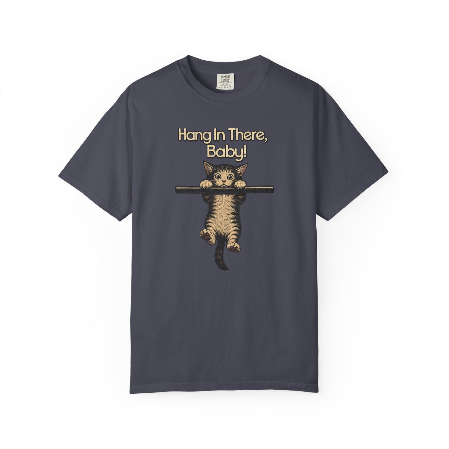 Hang In There Baby Shirt , Vintage Kitten Tee | Funny, Retro 70s Inspired Cat Shirt