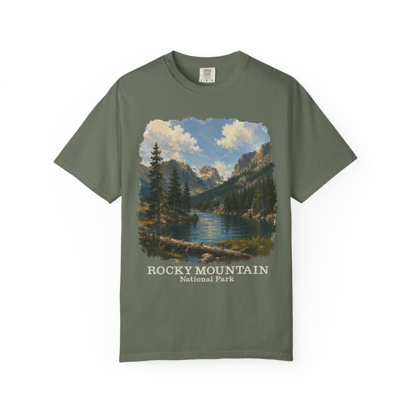 Rocky Mountain National Park T-Shirt — Scenic Lake Vintage Nature Tee