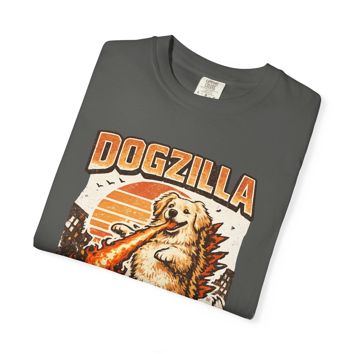 Dogzilla Golden Retriever T-Shirt — Funny Dog Monster Parody Tee