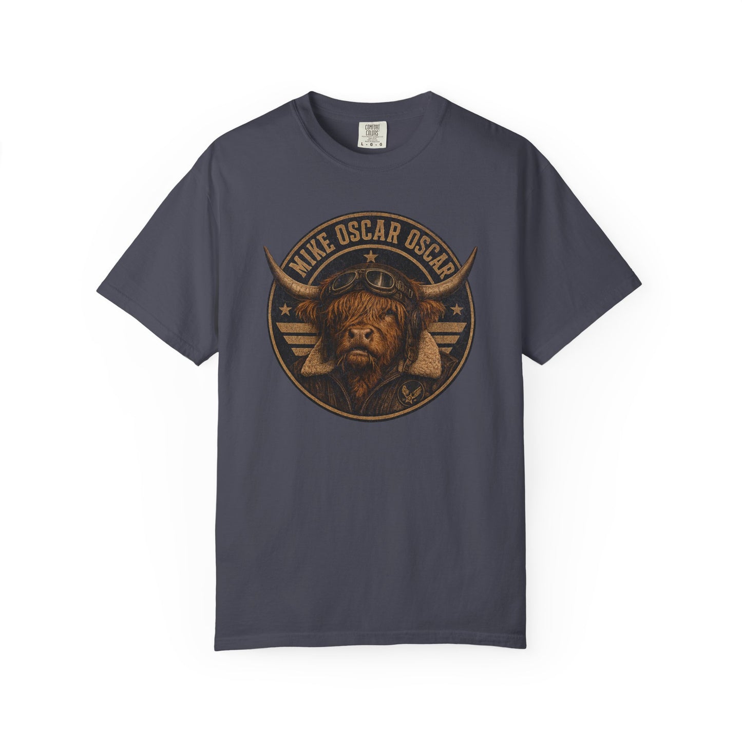 Mike Oscar Oscar Shirt, Funny Highland Cow Phonetic Military Shirt