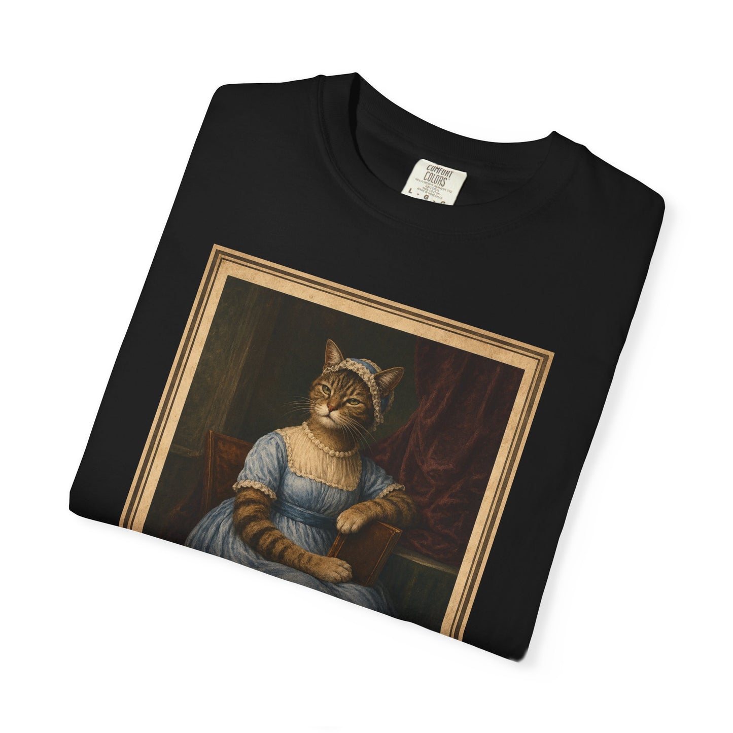 Jane Pawsten 'Pride and Indifference' T-Shirt Regency Distressed Funny Cat Tee