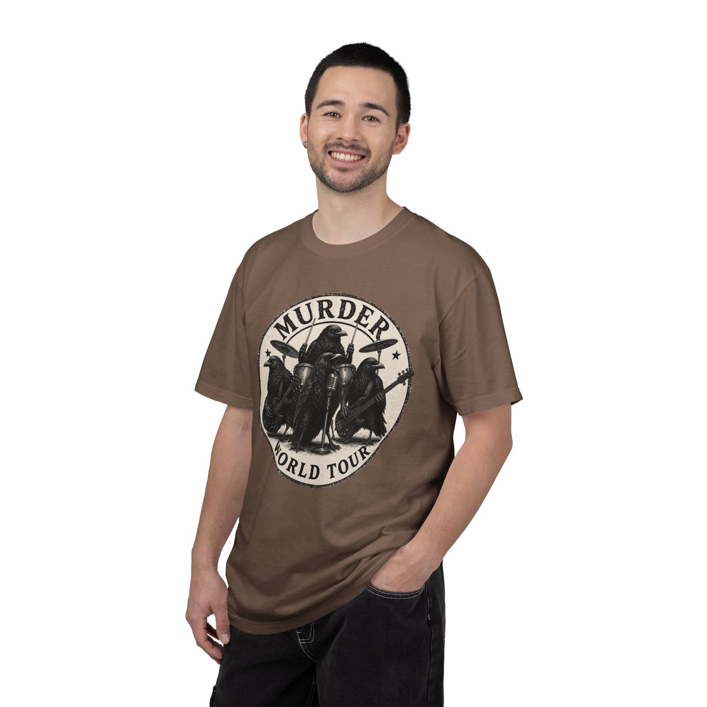 Murder World Tour Crow T-Shirt | Funny Crow Graphic Tee