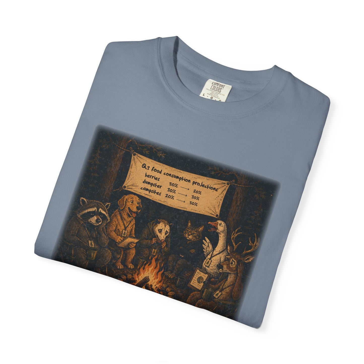 Campfire Meeting T-Shirt — “And Yet Another Team Gathers for a Meeting That Could Have Been an Email”