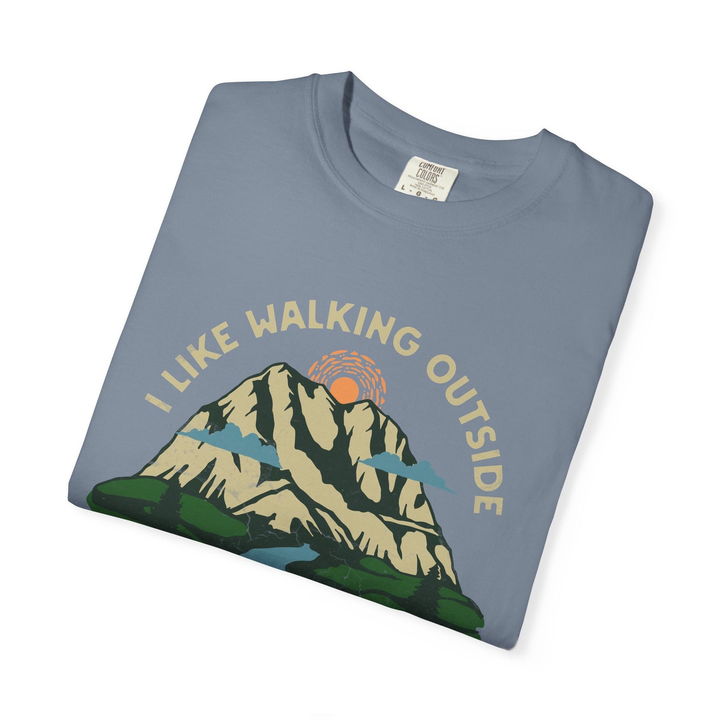 I Like Walking Outside to Avoid People Funny Hiking Introvert Nature Graphic T-Shirt