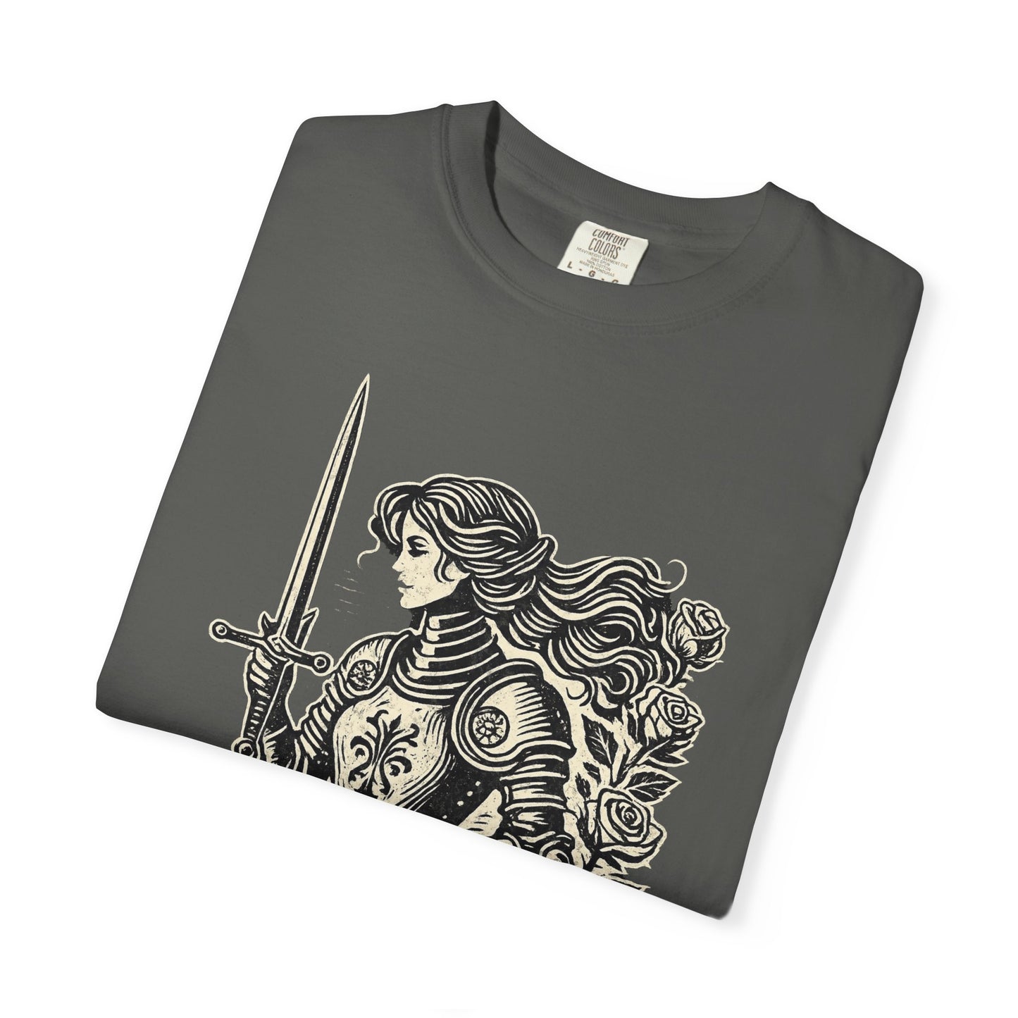 'Never Needed Rescuing' Feminist Female Knight Armor Graphic Tee