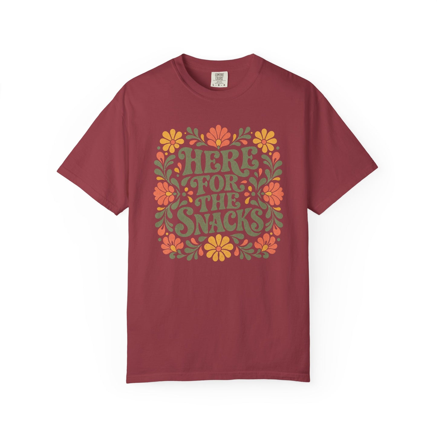 Here for the Snacks T-Shirt | Funny Food Graphic Tee