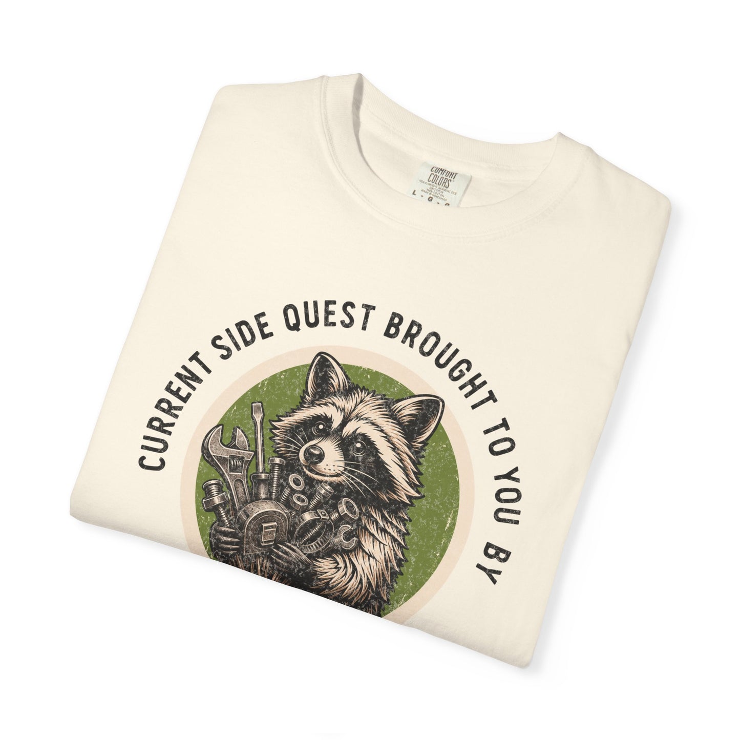 Distressed Current Side Quest Brought to You by ADHD Shirt, Funny Neurodivergent Humor Animal Tee