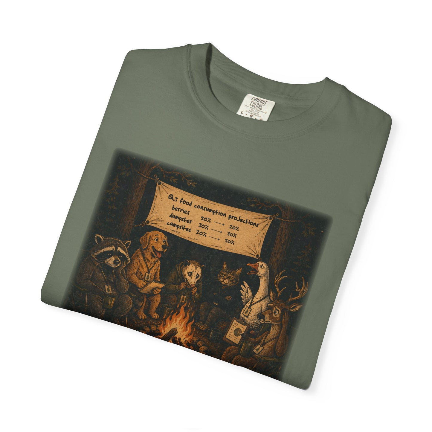 Campfire Meeting T-Shirt — “And Yet Another Team Gathers for a Meeting That Could Have Been an Email”