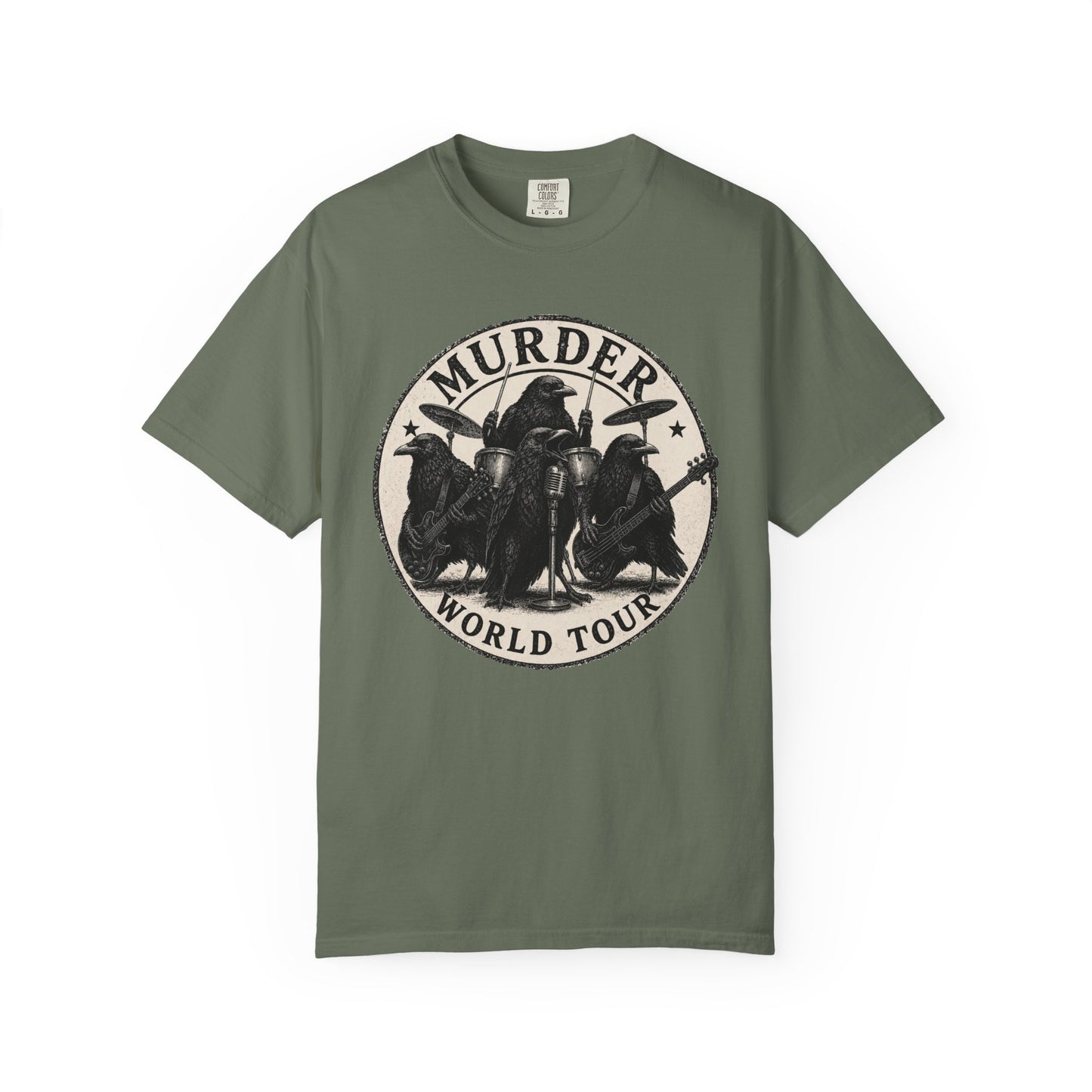 Murder World Tour Crow T-Shirt | Funny Crow Graphic Tee