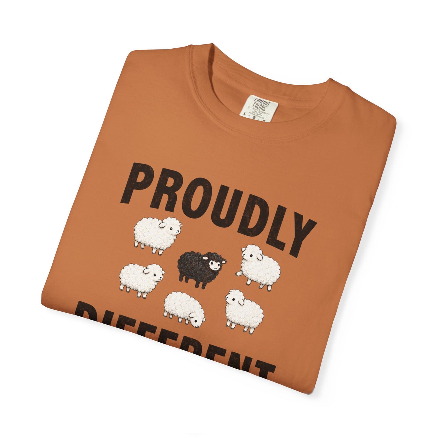 Proudly Different Sheep Shirt | Black Sheep Graphic Tee | Cute Introvert Comfort Colors® T-Shirt