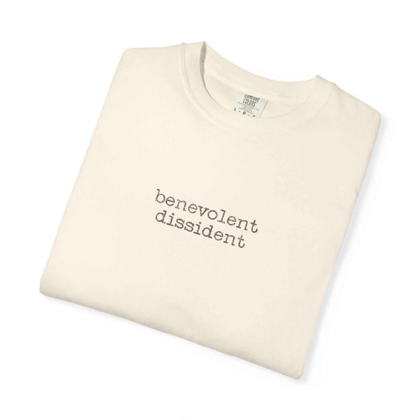 Benevolent Dissident T-Shirt — Minimalist Activism Statement Graphic Tee