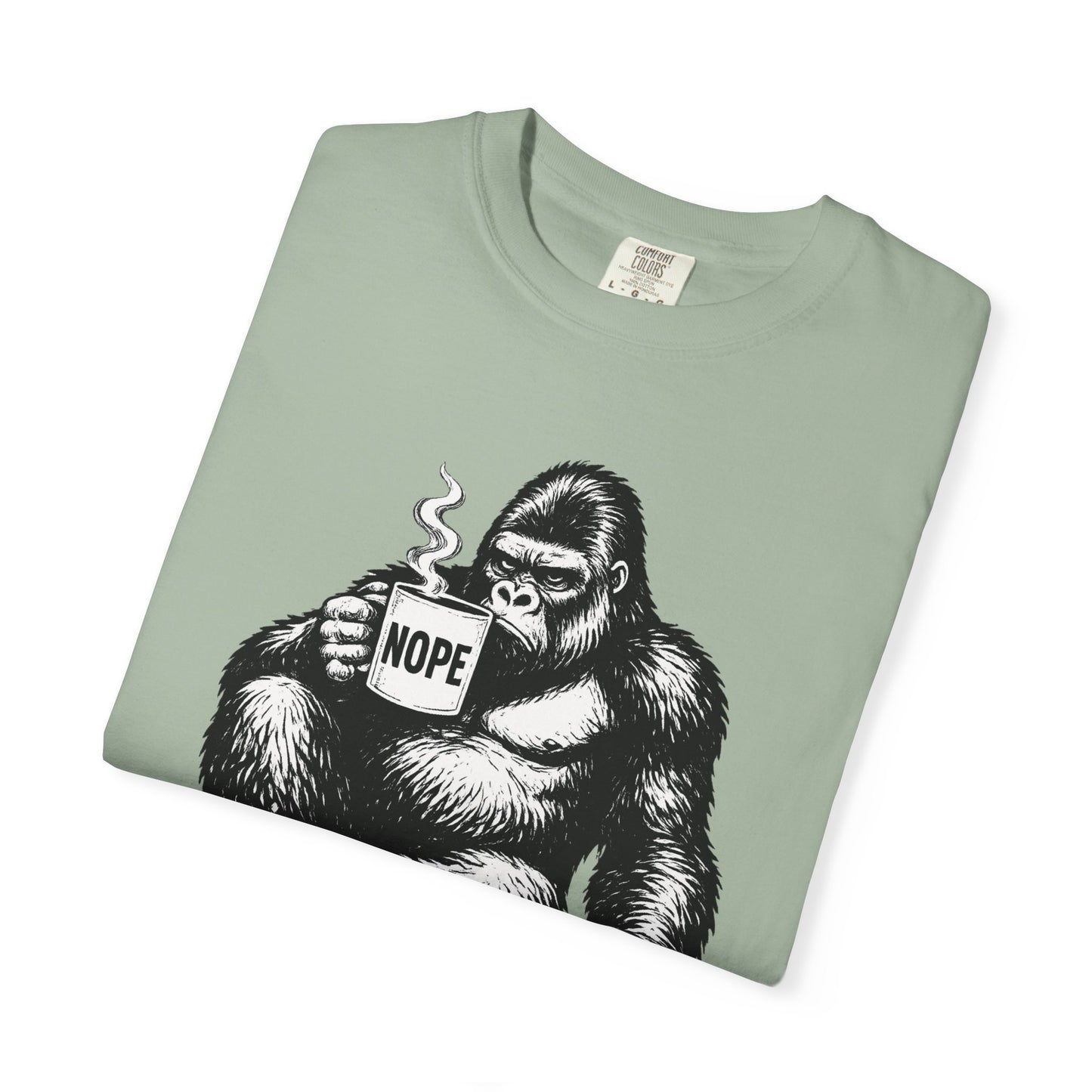 Nope Gorilla Shirt | Funny Coffee Lover Tee | Grumpy Morning Shirt | Introvert Graphic Tee | Funny Gorilla Shirt