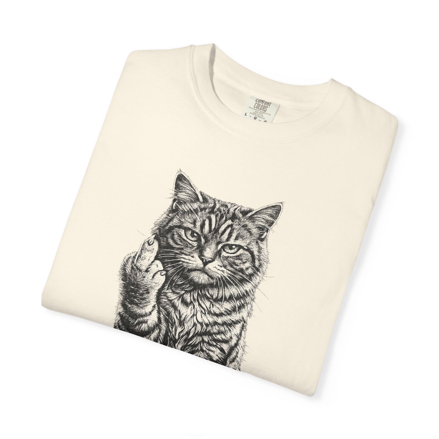 Saucy Cat Giving the Finger T-Shirt