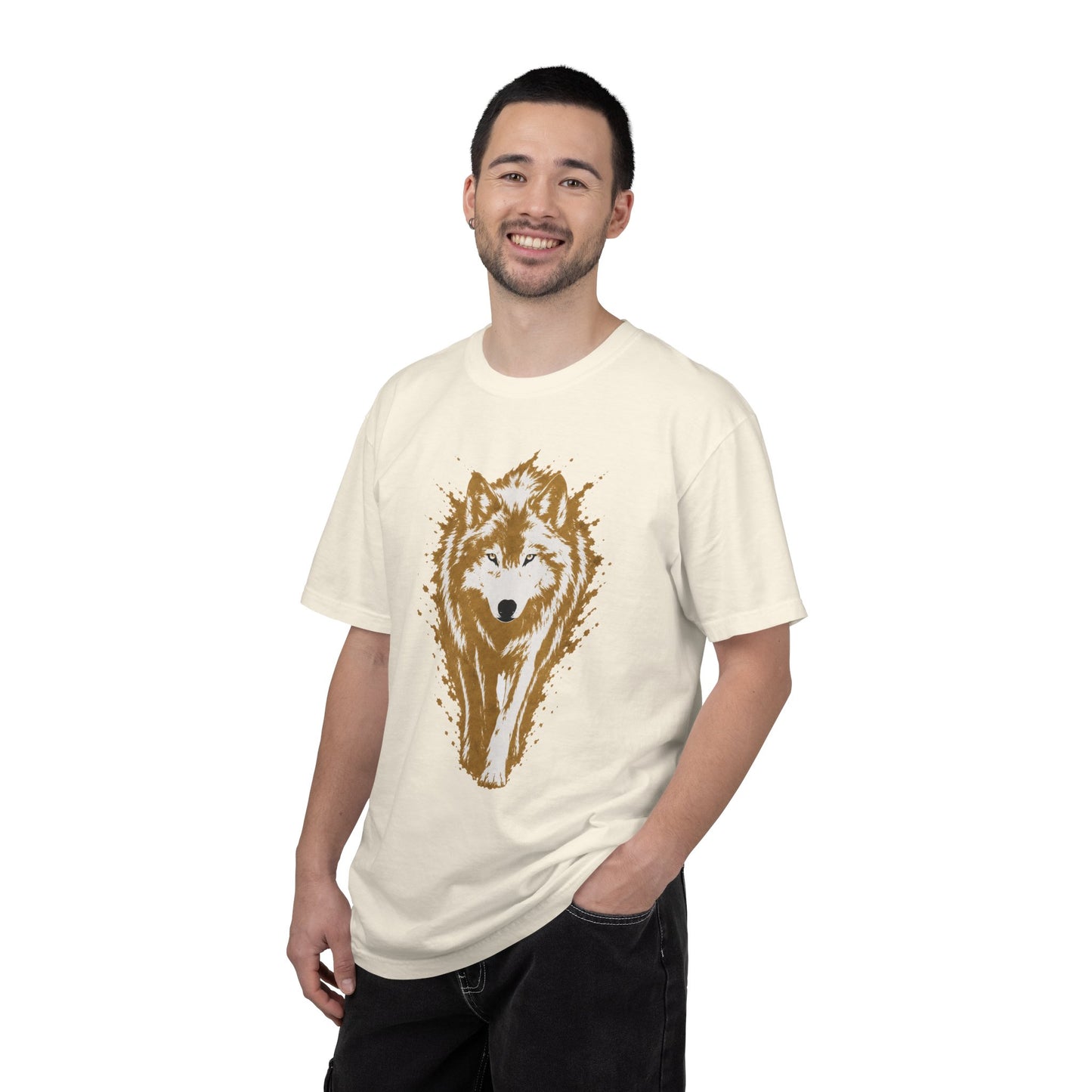 Wolf Graphic T-Shirt — Rustic Walking Wolf Nature Tee