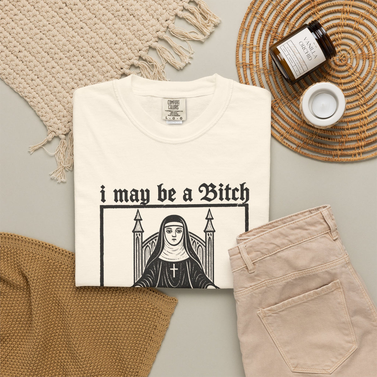 I May Be a Bitch But I’m Not Your Bitch Gothic Nun Graphic Shirt