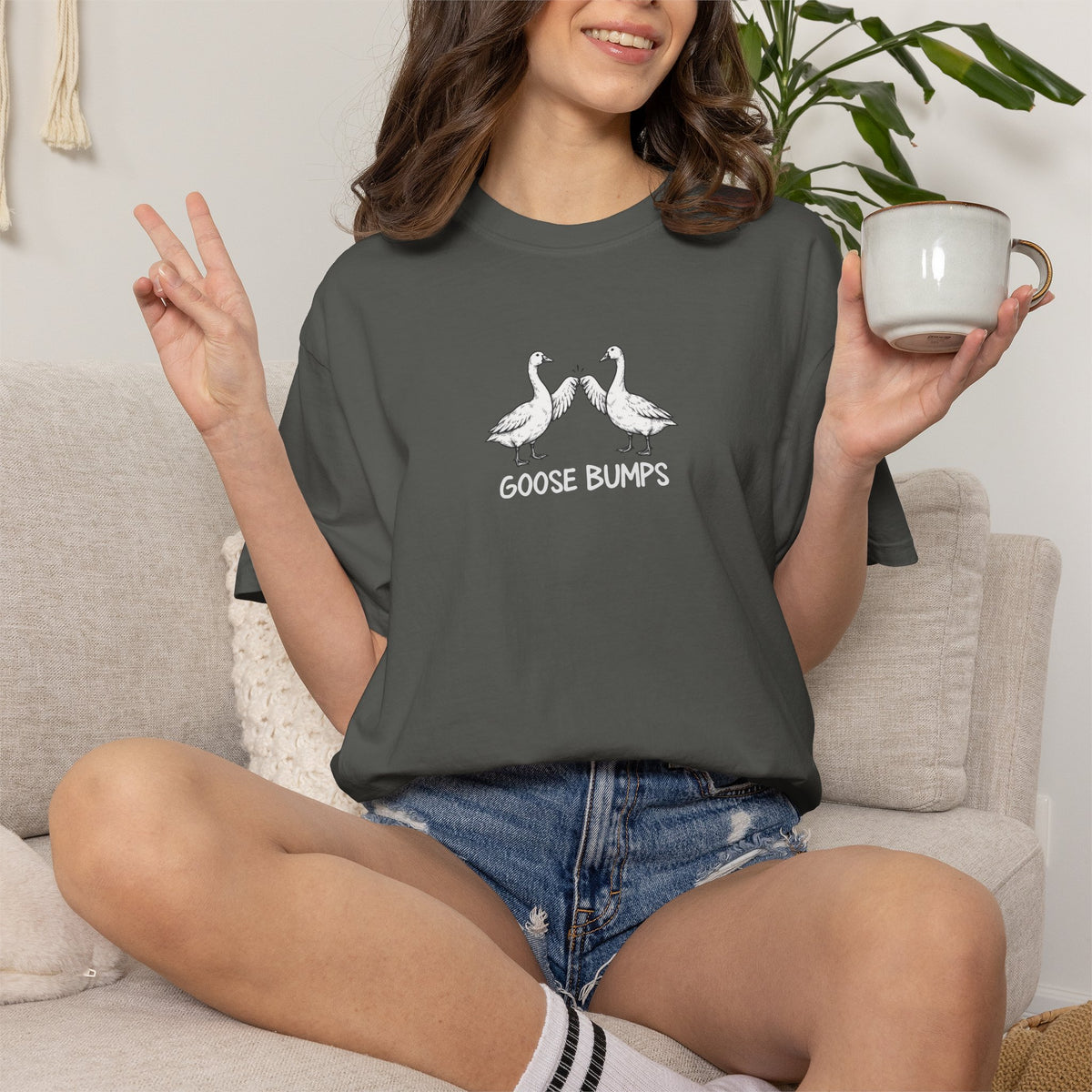 Goose Bumps Shirt – Funny Goose Fist Bump Graphic Tee