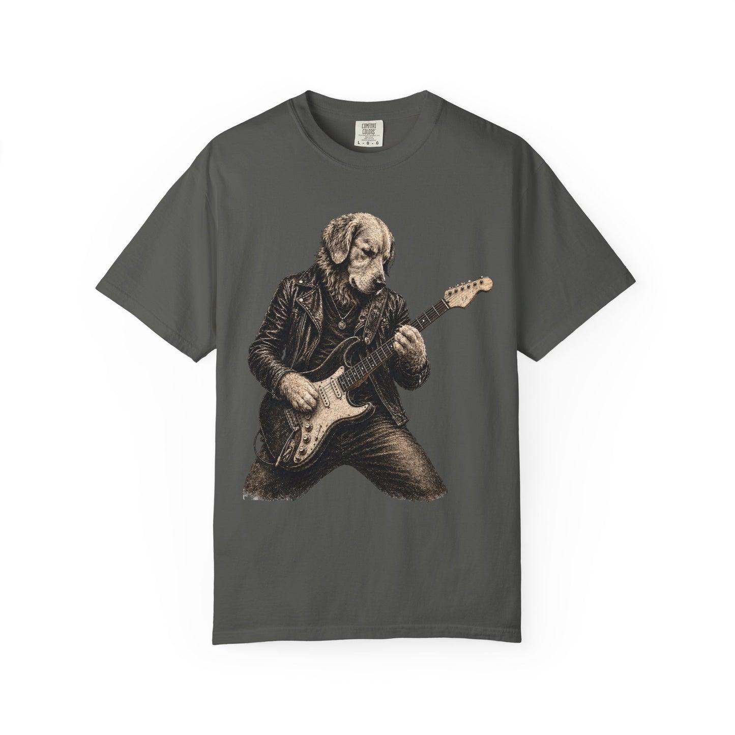 Golden Retriever Guitar Shirt | Vintage Rock Band Dog Tee | Guitar Player Gift | Music Lover Graphic T-Shirt