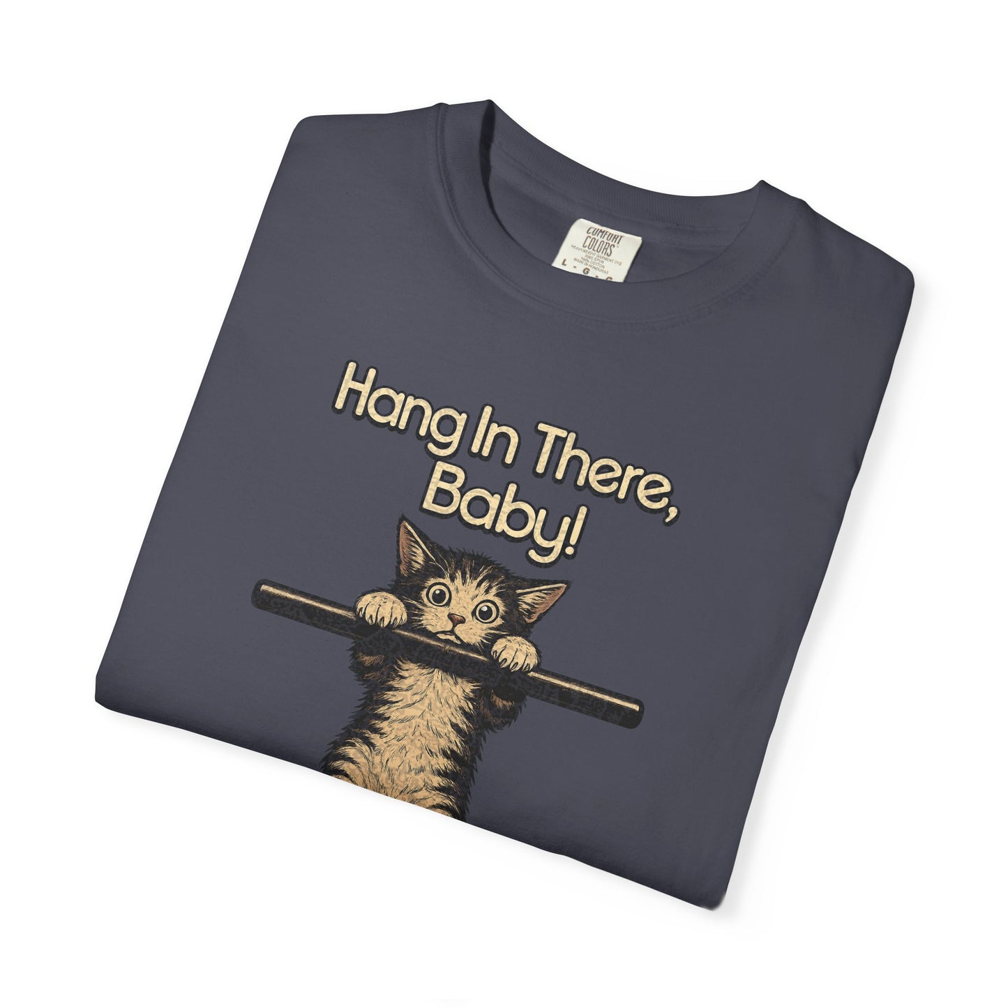 Hang In There Baby Shirt , Vintage Kitten Tee | Funny, Retro 70s Inspired Cat Shirt