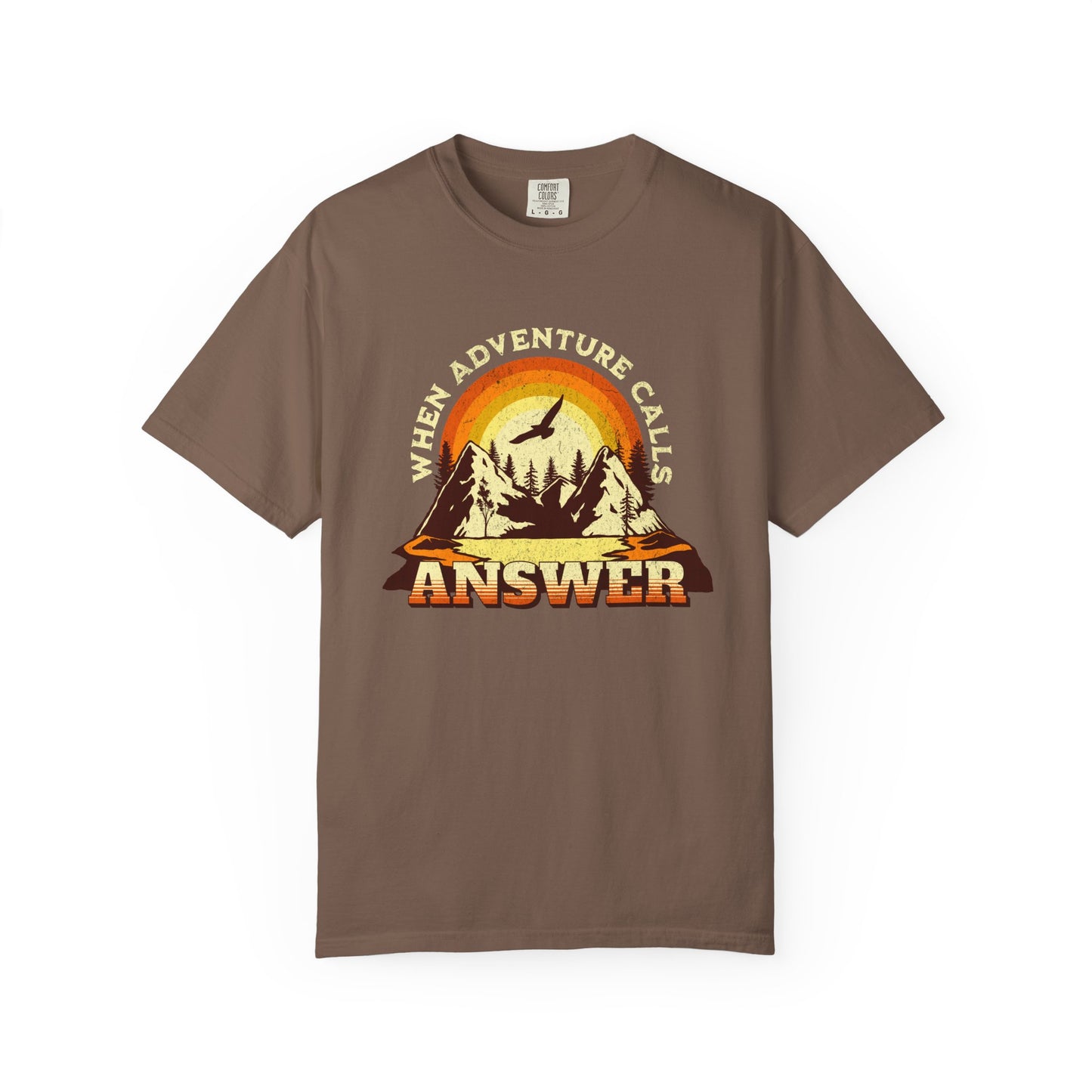 When Adventure Calls — Mountain Retro T-Shirt