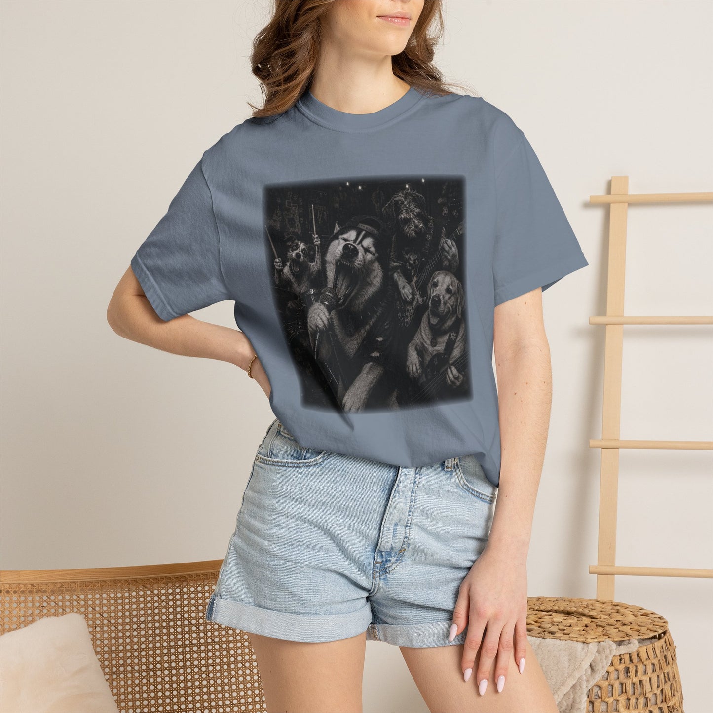 Garage Band Dogs T-Shirt | Funny Dog Music Graphic Tee