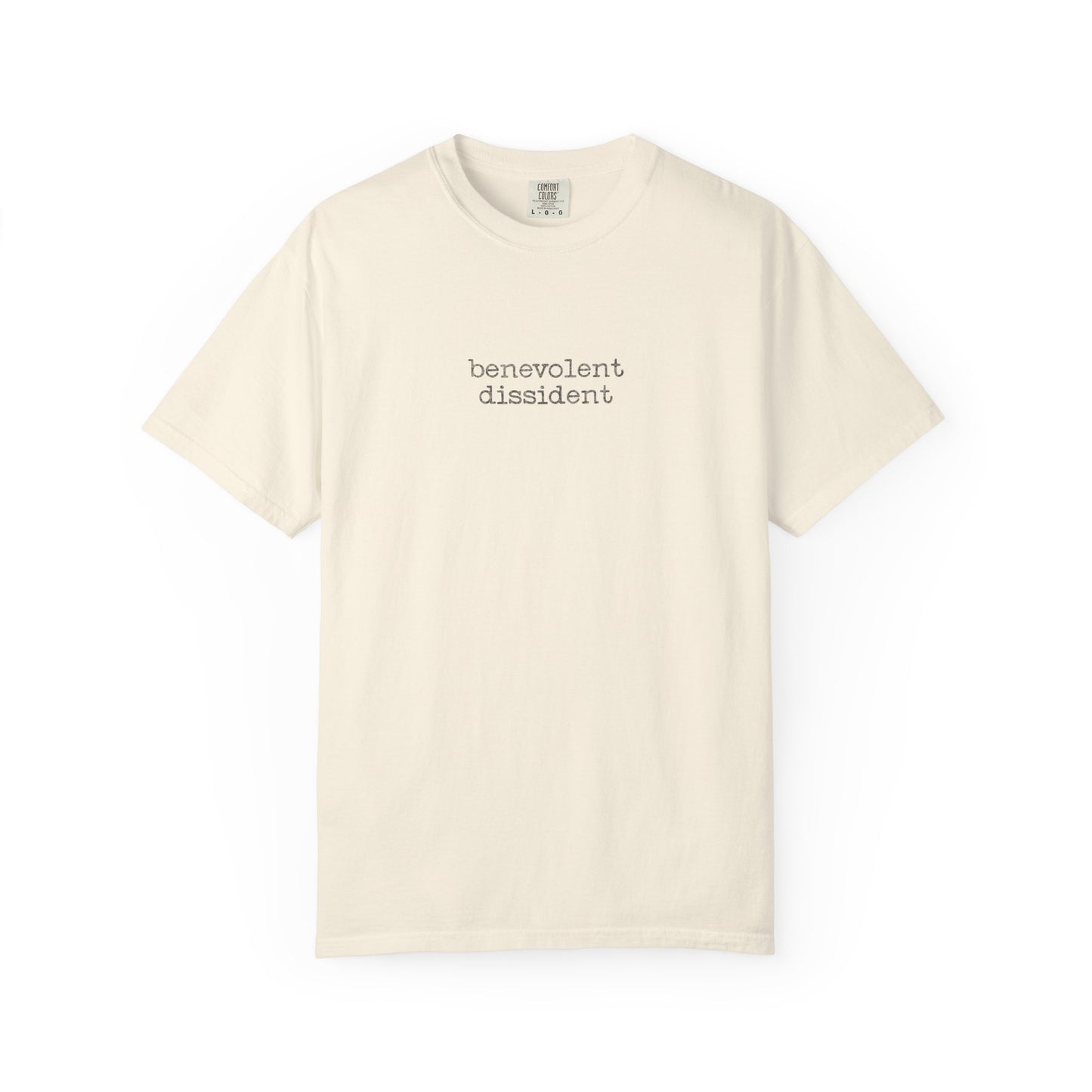 Benevolent Dissident T-Shirt — Minimalist Activism Statement Graphic Tee