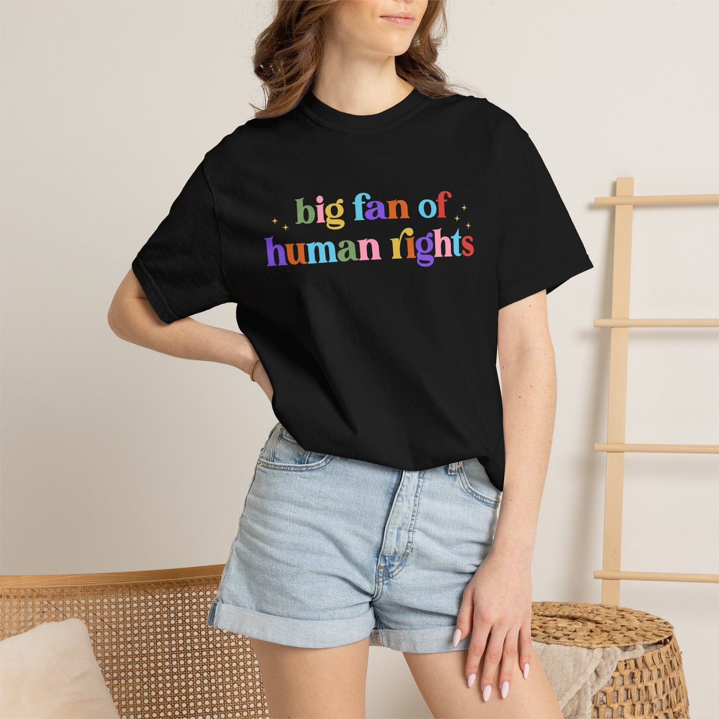 Big Fan of Human Rights Pride & Ally Graphic Tee