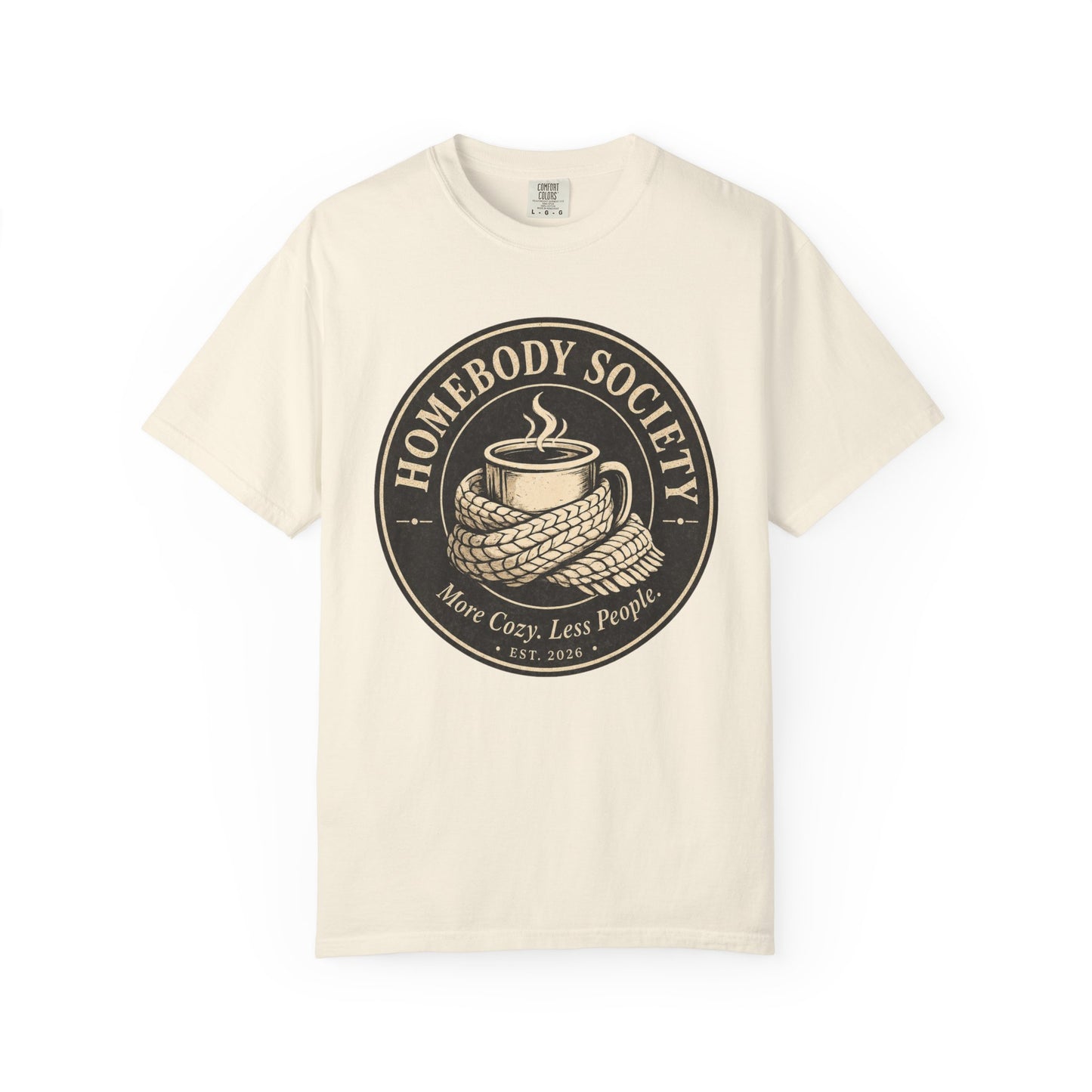 Homebody Society T-Shirt — "More Cozy, Less People" Vintage Distressed Introvert Tee