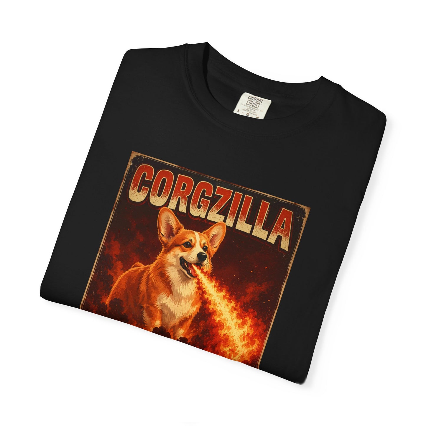 Corgzilla Corgi Tee — Godzilla Parody Dog Breathing Fire Graphic T-Shirt