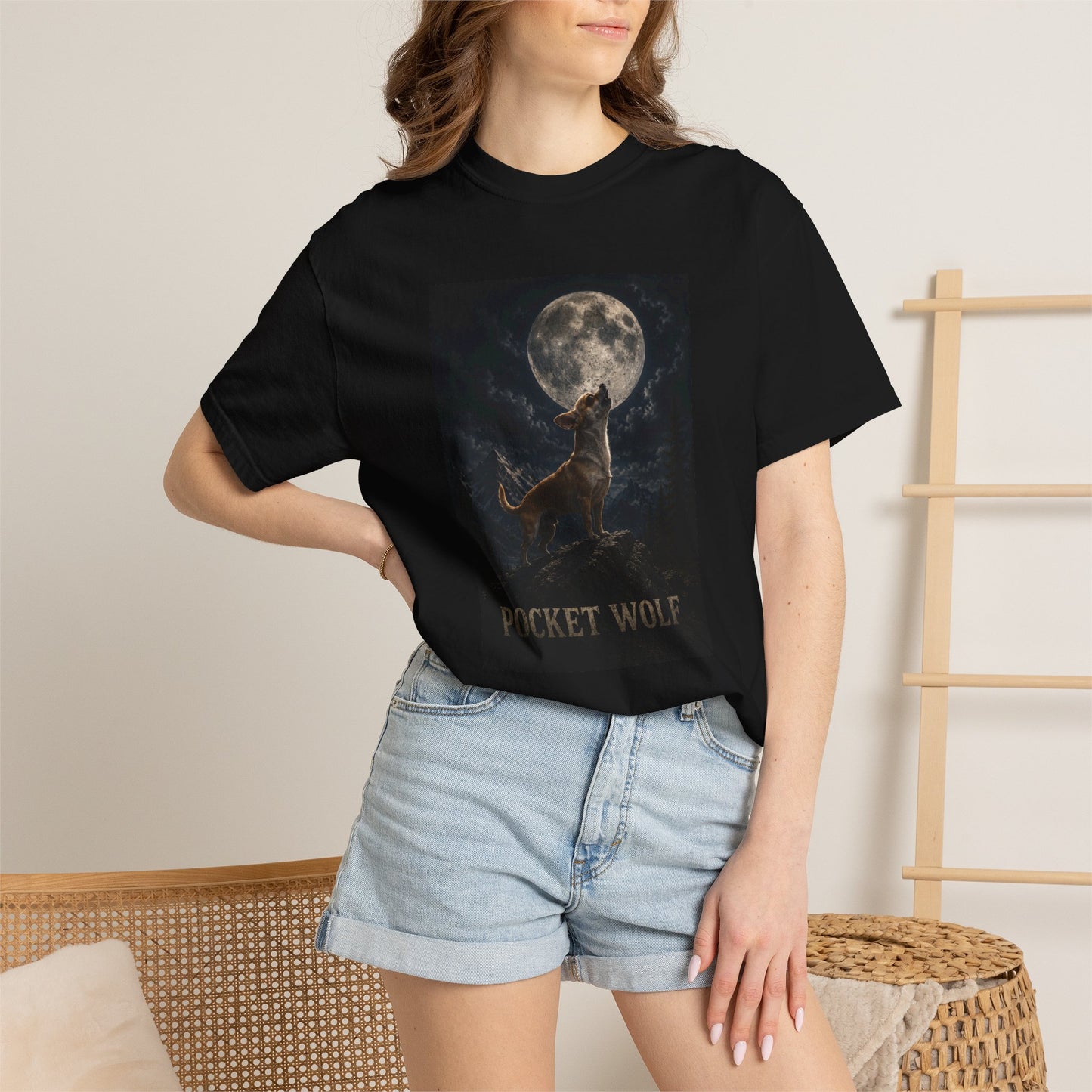 Pocket Wolf Chihuahua Howling T-Shirt