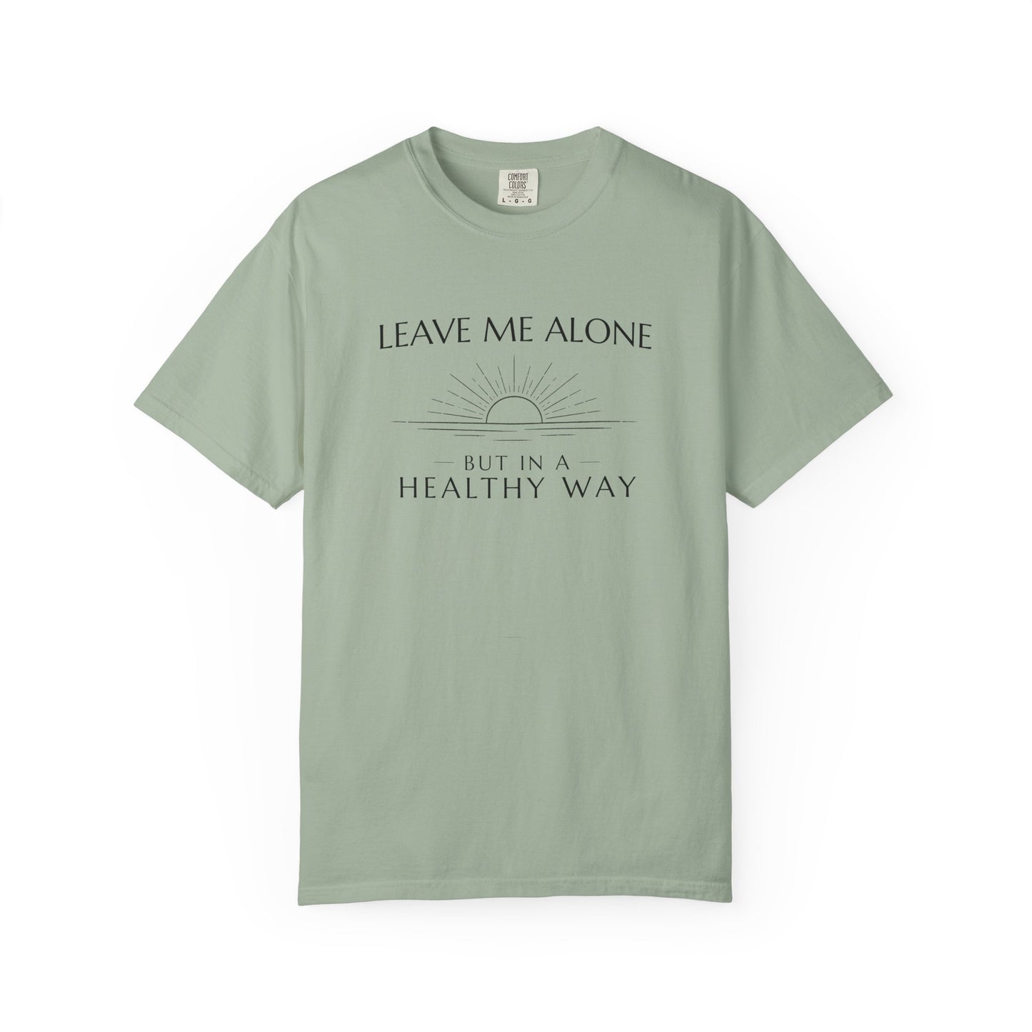 Leave Me Alone - But In A Healthy Way Sunset Line Art T-Shirt