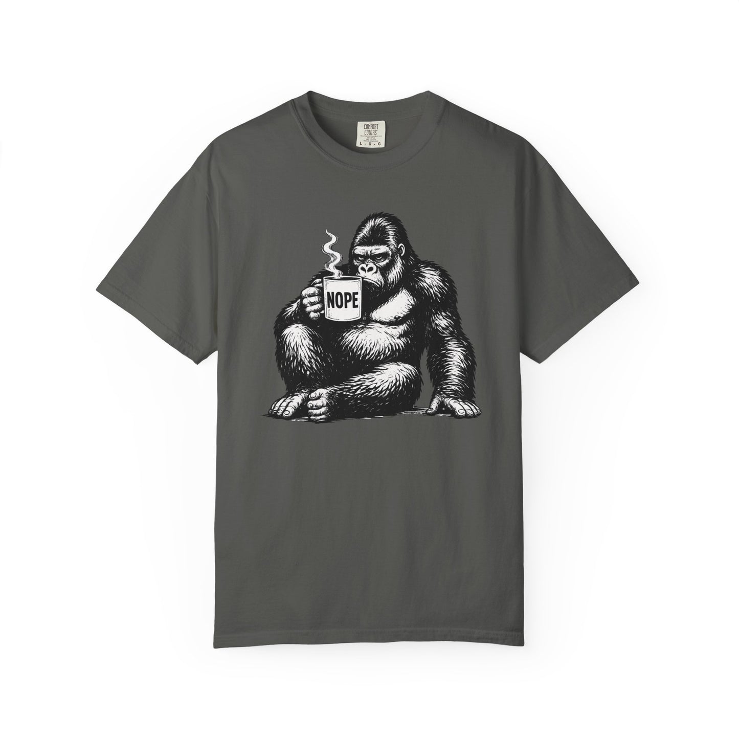 Nope Gorilla Shirt | Funny Coffee Lover Tee | Grumpy Morning Shirt | Introvert Graphic Tee | Funny Gorilla Shirt