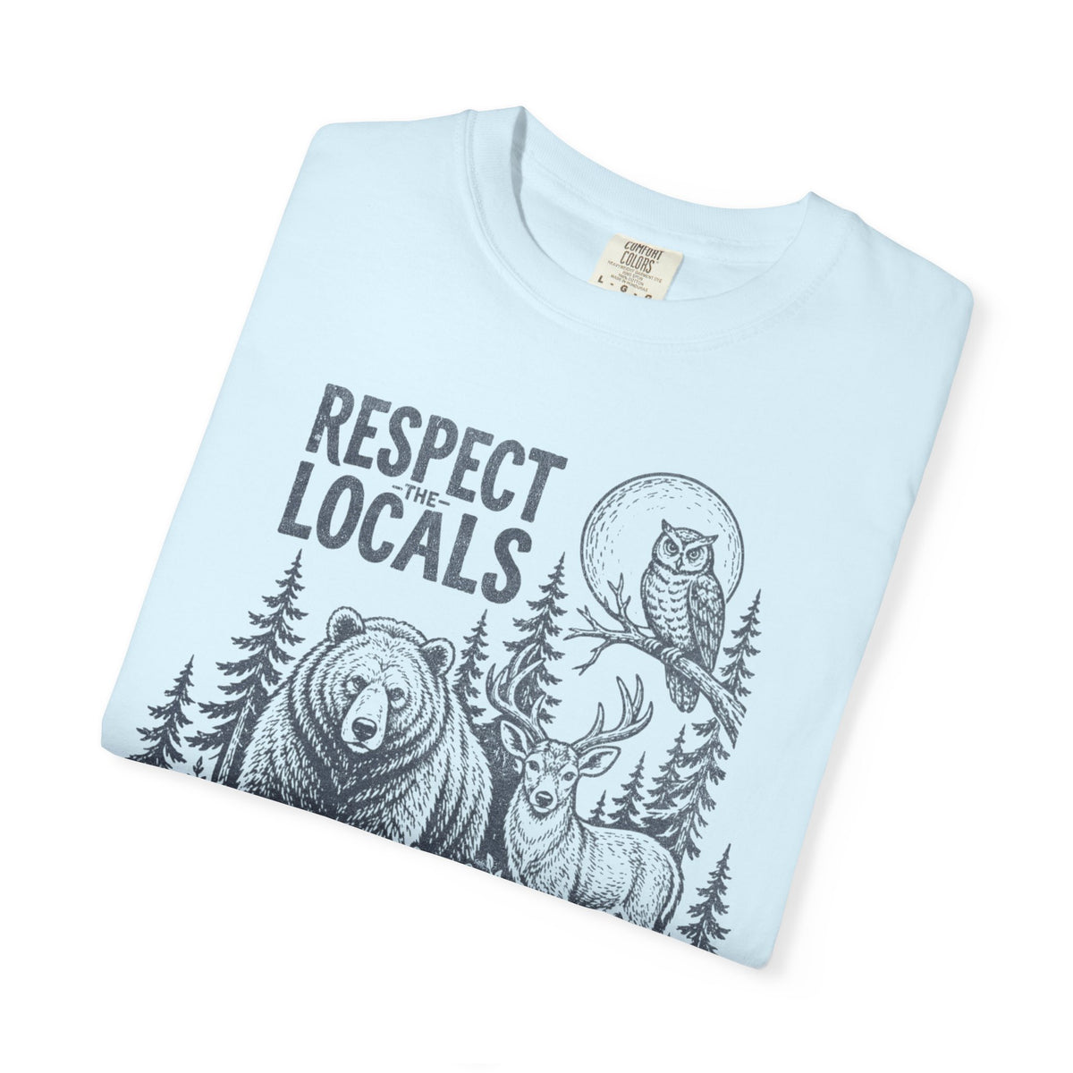 Respect Locals Wildlife Vintage Distressed Forest Animals T-Shirt