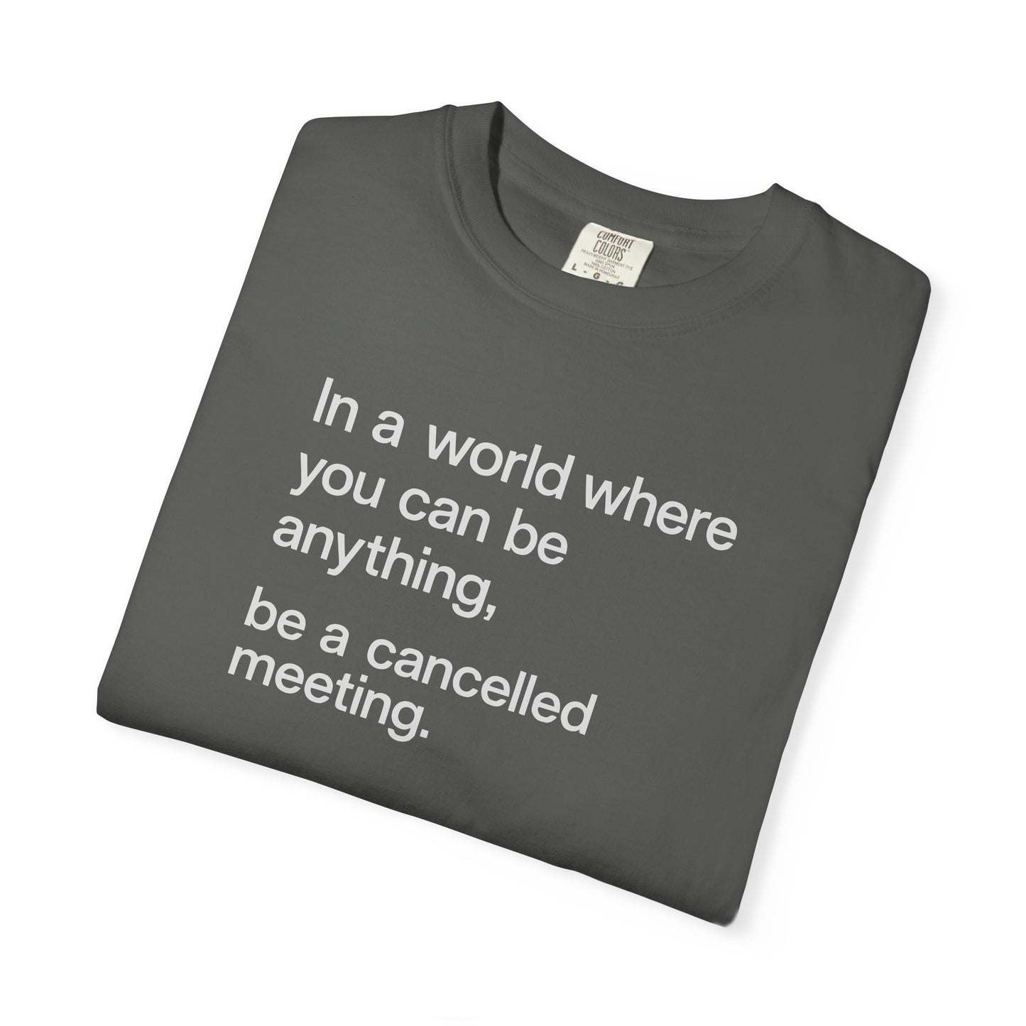 Be a Cancelled Meeting Shirt | Funny Introvert T-Shirt | Office Humor Tee | Minimalist Graphic Shirt