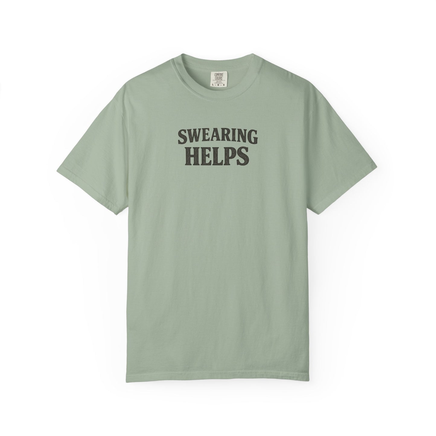 SWEARING HELPS T-Shirt — Funny Typographic Tee