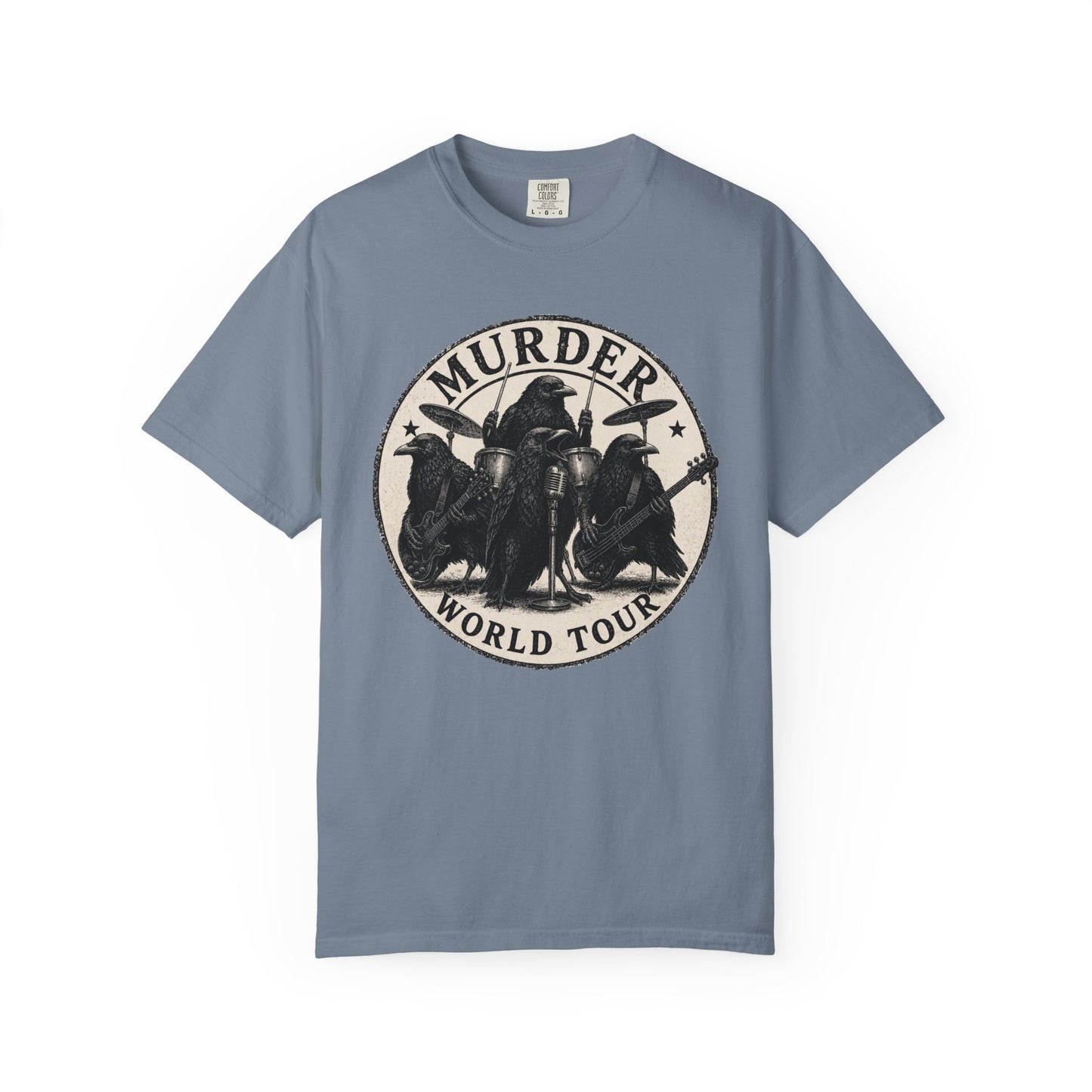 Murder World Tour Crow T-Shirt | Funny Crow Graphic Tee