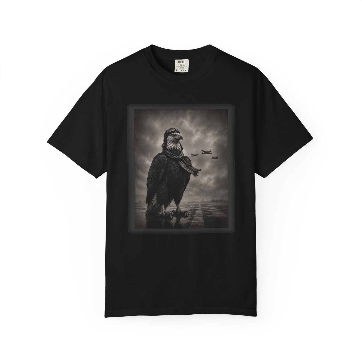Vintage Distressed Eagle Aviator T-Shirt | WWII-Inspired Pilot Eagle Graphic Tee | Unisex Comfort Colors Shirt