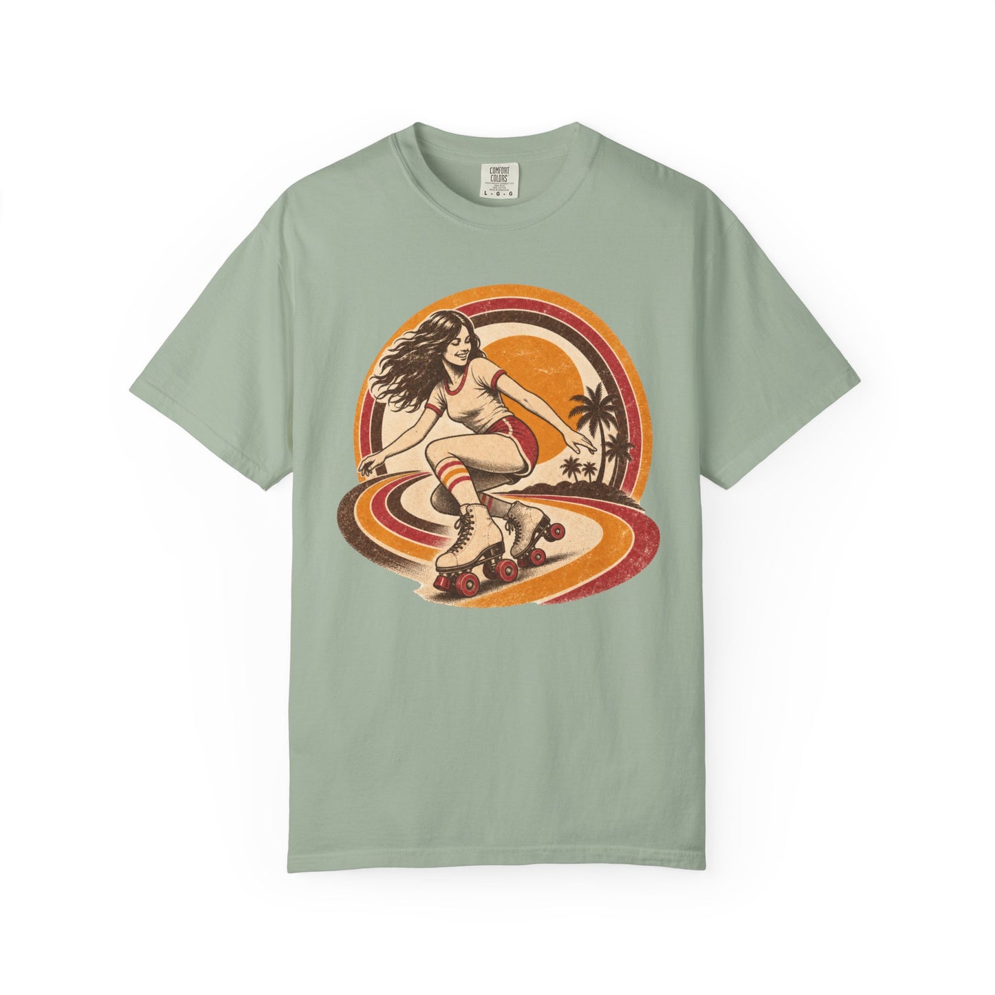 Retro Roller Skating Shirt | Vintage 70s Roller Skate Graphic Tee | Retro Disco Skater Comfort Colors® T-Shirt