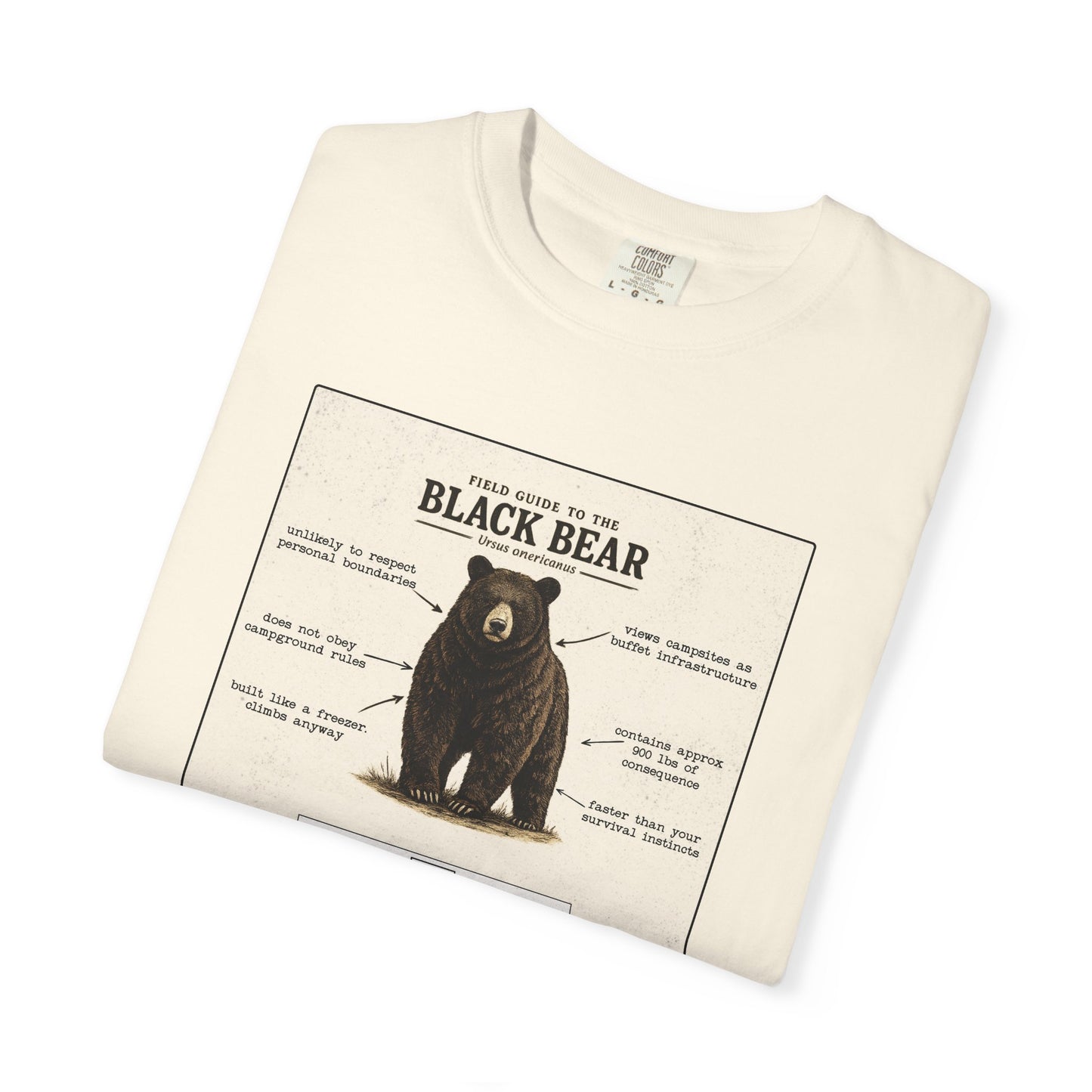 Black Bear Field Guide T-Shirt — Funny Camping & Hiking Tee