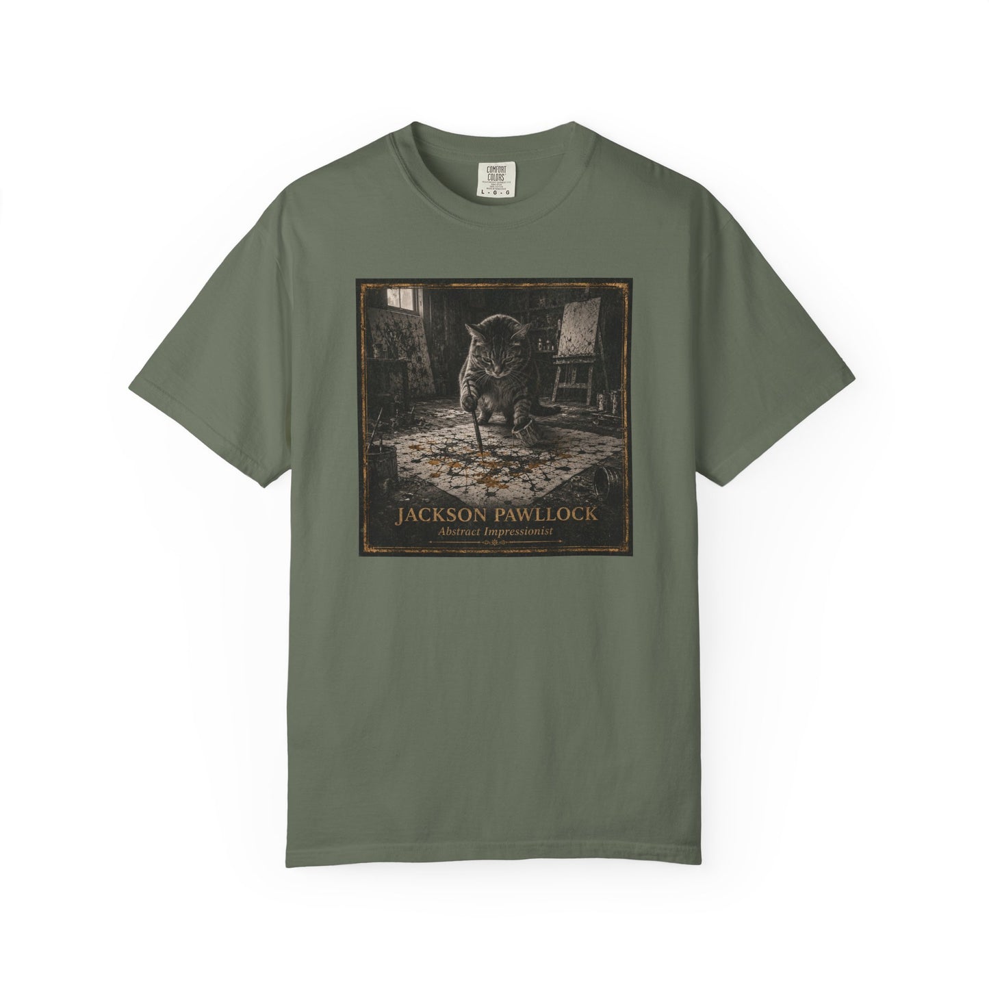 Jackson PAWllock Cat Painting T-Shirt