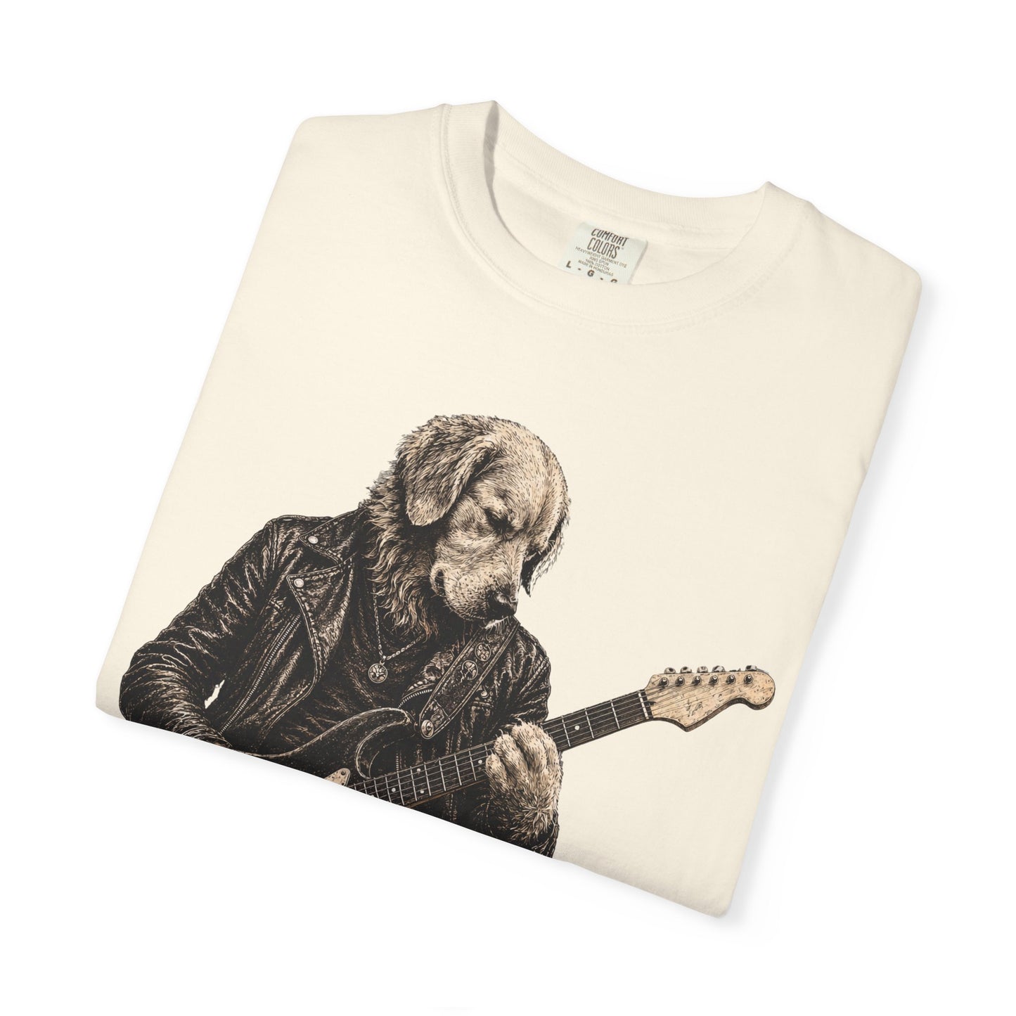 Golden Retriever Guitar Shirt | Vintage Rock Band Dog Tee | Guitar Player Gift | Music Lover Graphic T-Shirt