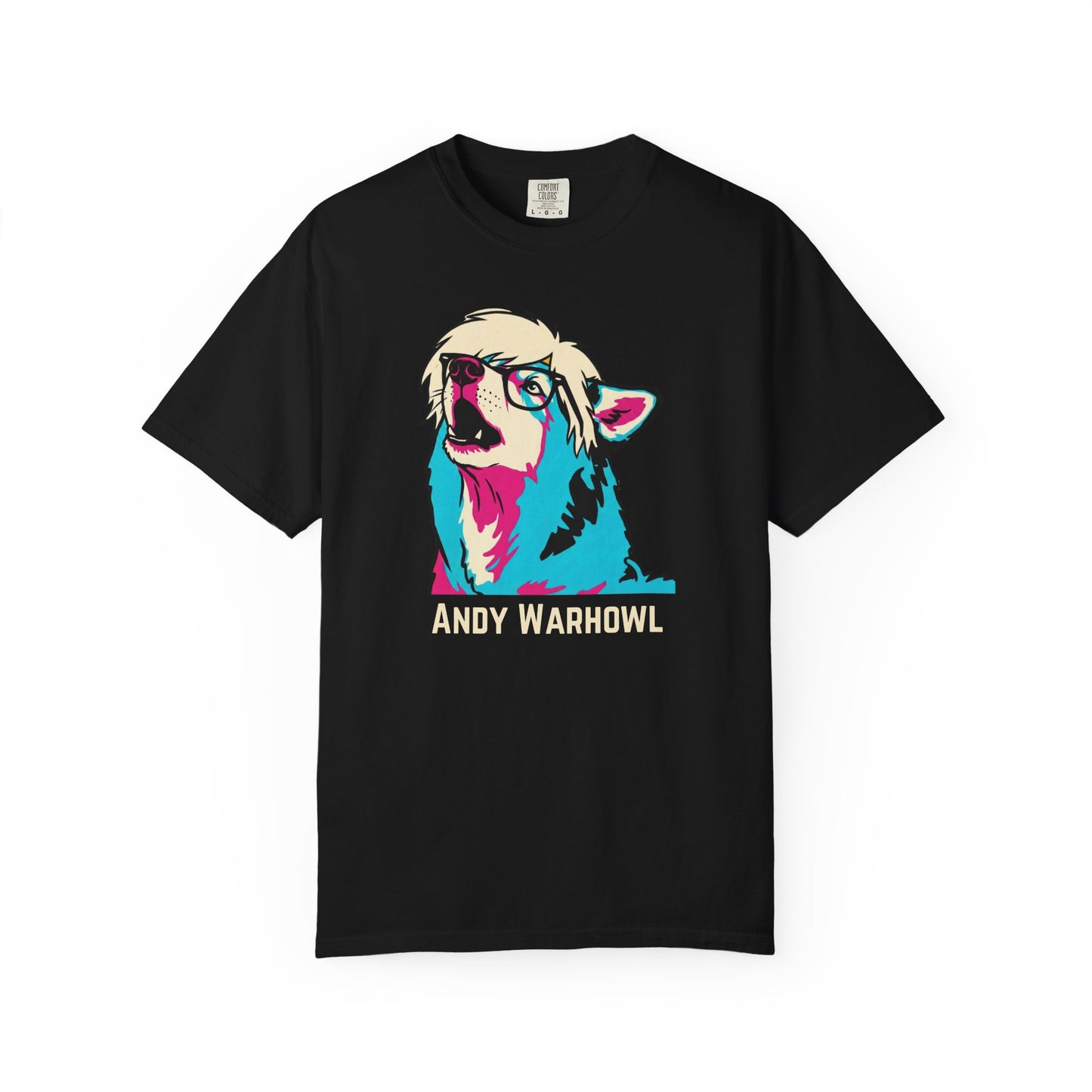 Andy Warhowl Dog Shirt | Funny Pop Art Dog T-Shirt | Vintage-Inspired Andy Warhowl Graphic Tee | Comfort Colors®