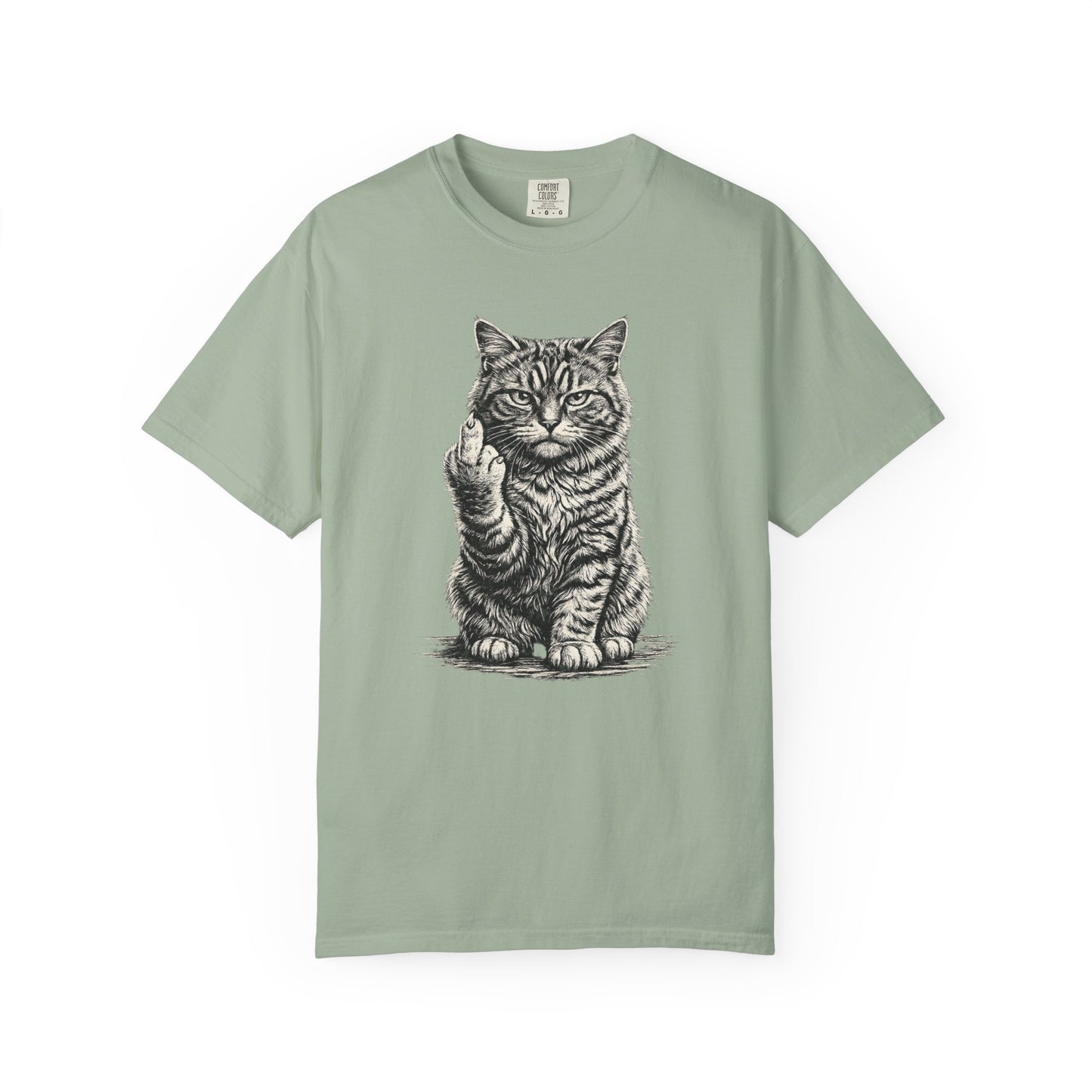 Saucy Cat Giving the Finger T-Shirt