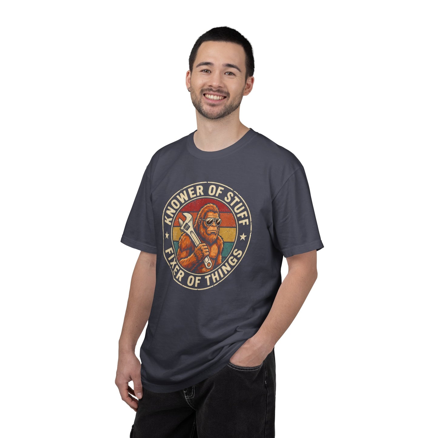 Knower of Stuff Fixer of Things Shirt, Funny Bigfoot Handyman Gift