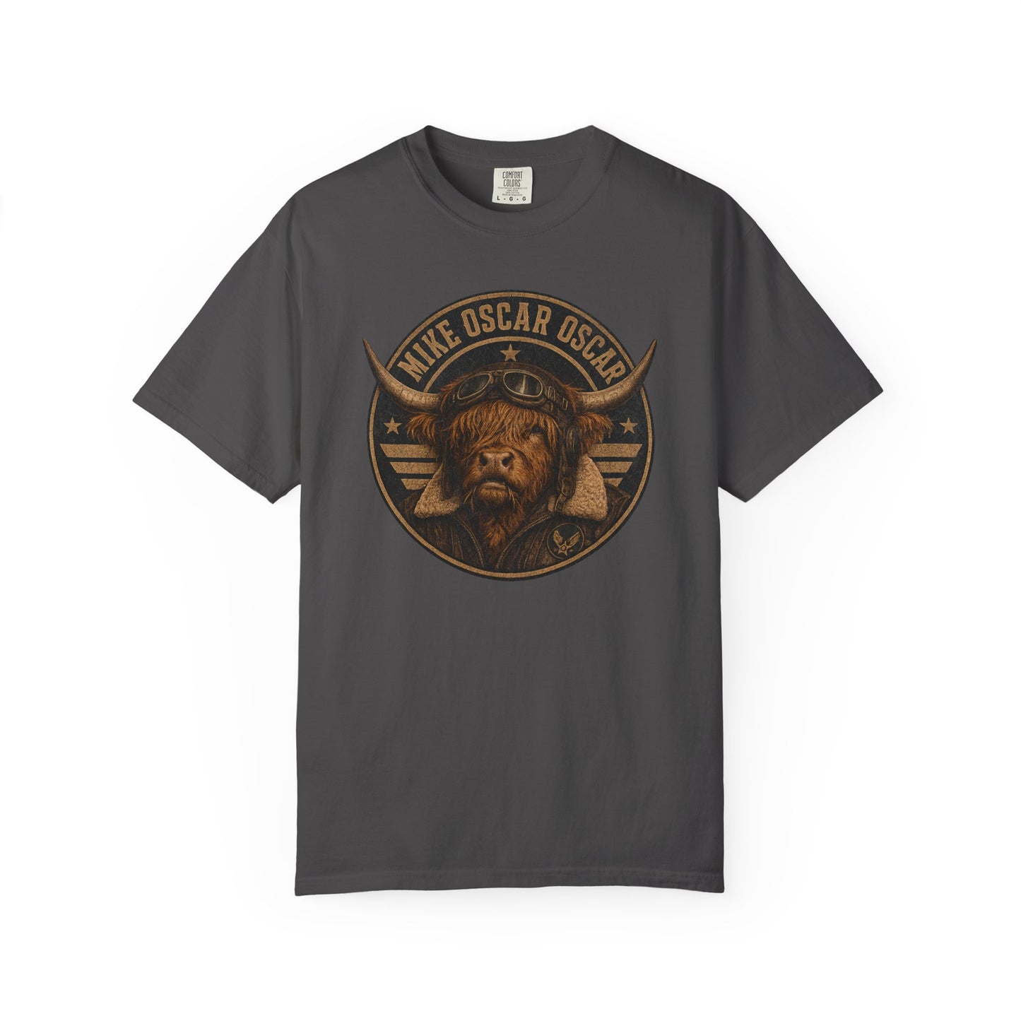 Mike Oscar Oscar Shirt, Funny Highland Cow Phonetic Military Shirt