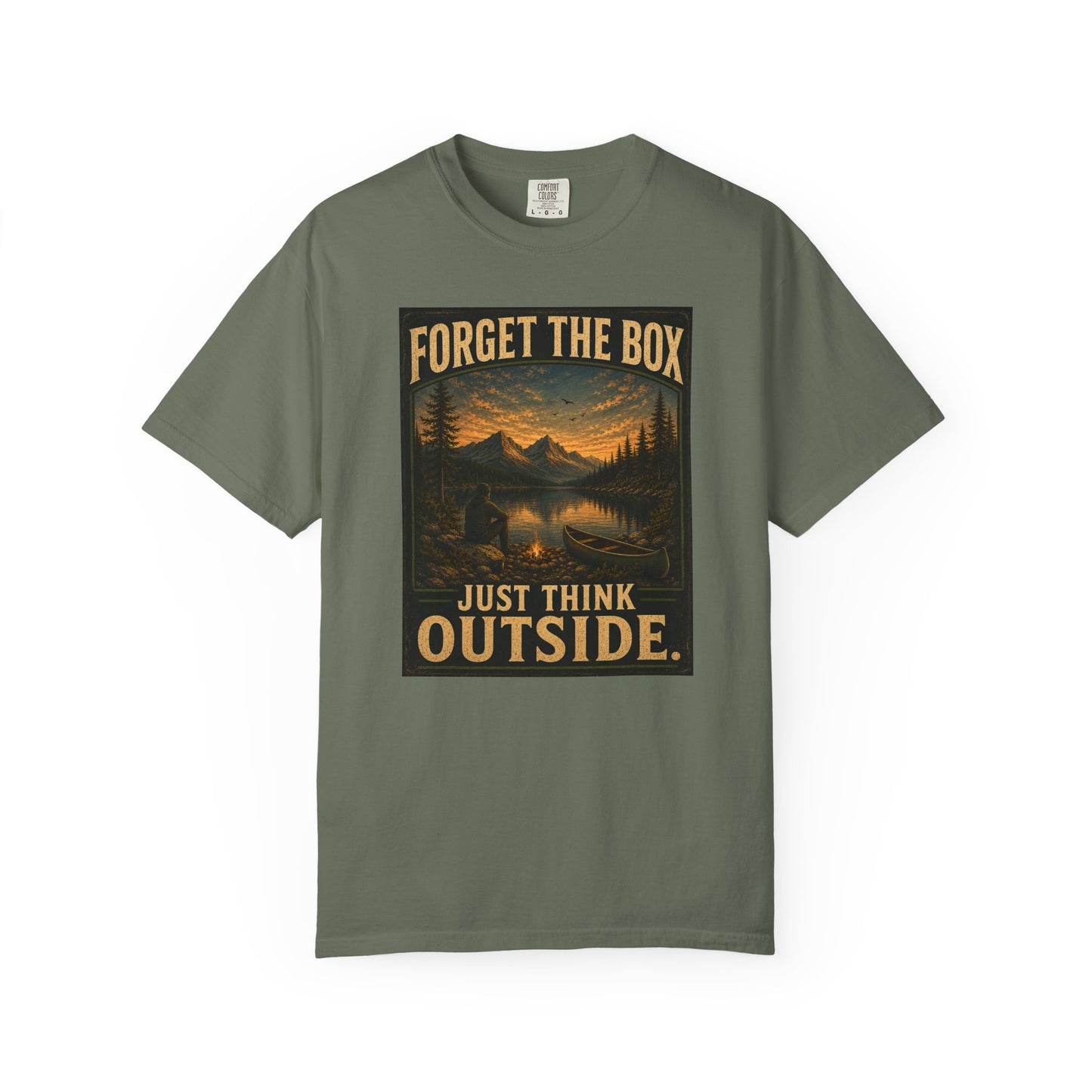 Forget the Box "Think Outside" Camping Hiking T-Shirt